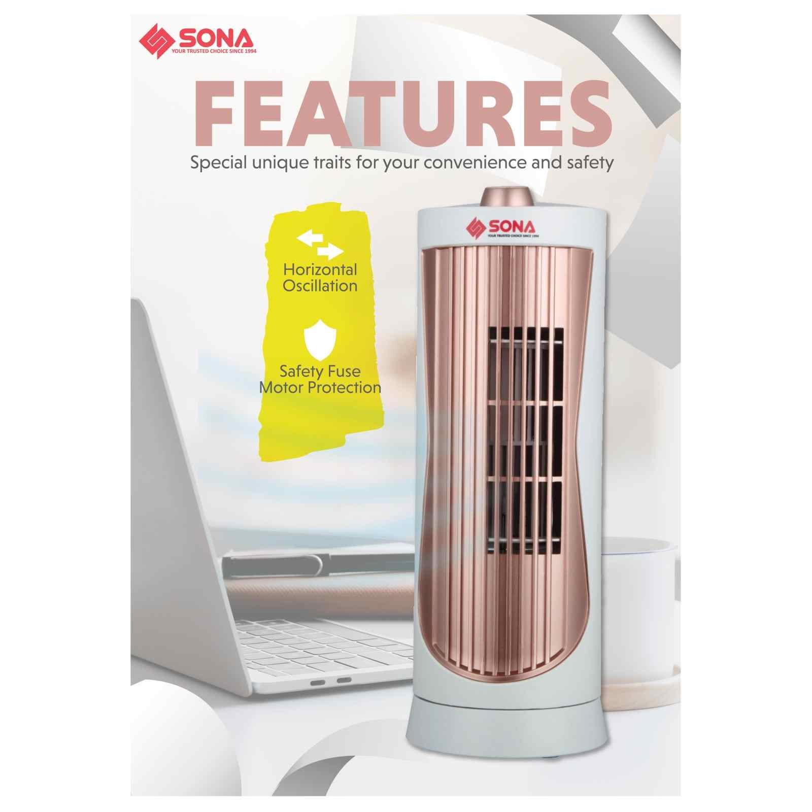 SONA Mini Tower Fan (white) SFT1760-image 8