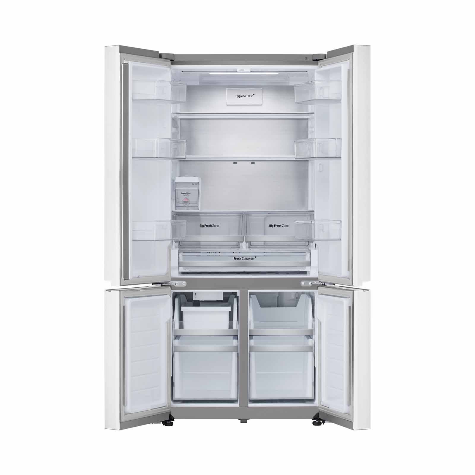 LG 4 Door Fridge - Essence White Glass (611l) GF-B6174TW-image 3