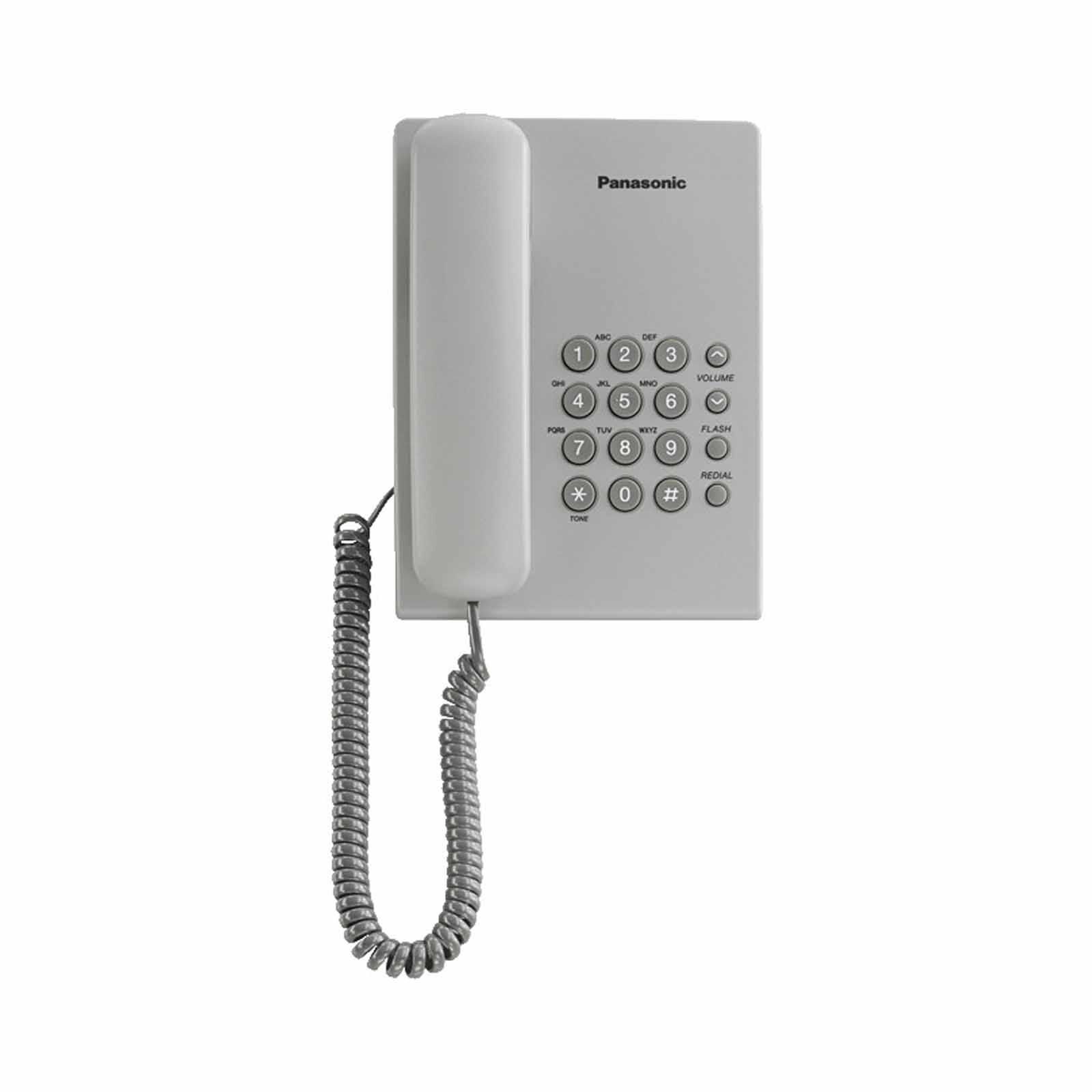 PANASONIC Corded Desk Phone Integrated Phone System(grey) KX-TS500MXH-image 1