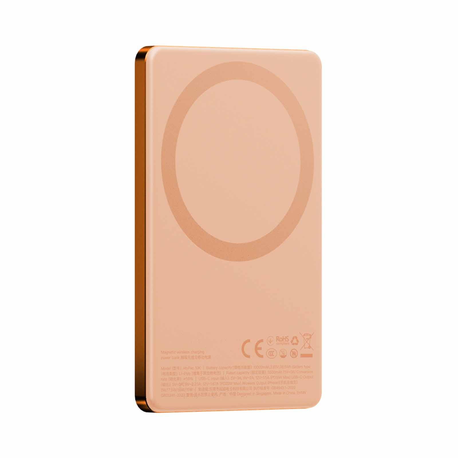ENERGEA Alupac Mini 3c, 5000mah Mini Aluminium Magsafe Compatible Powerbank - Orange AP-MINI5K-ORG-3C-image 2