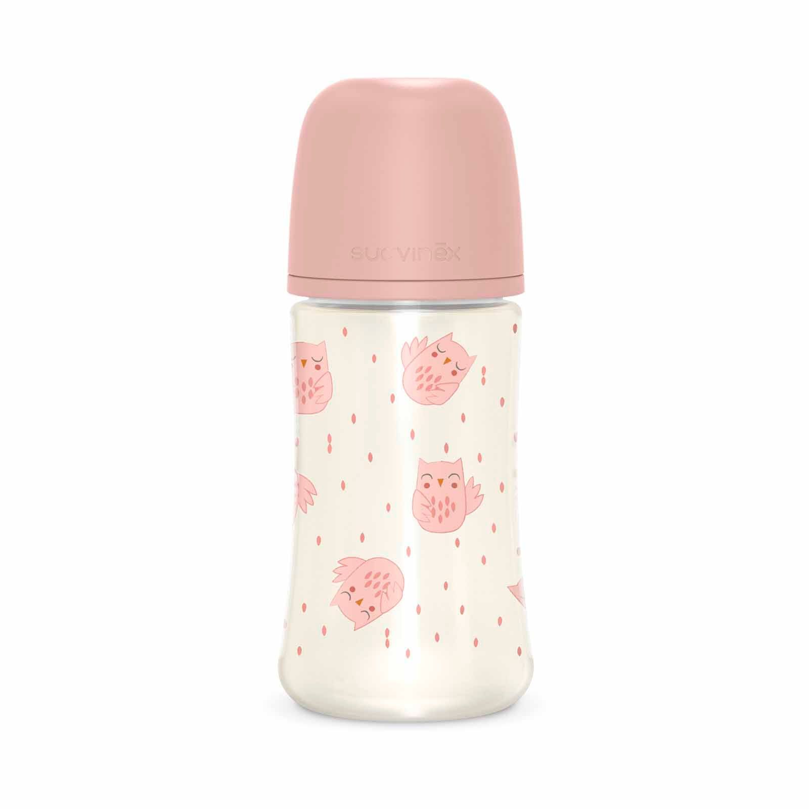 SUAVINEX With Medium Flow Sx Pro Physiological Silicone Teat - Bonhomia Feather Pink (online) 270ML POLYAMIDE PREMIUM BOTTLE