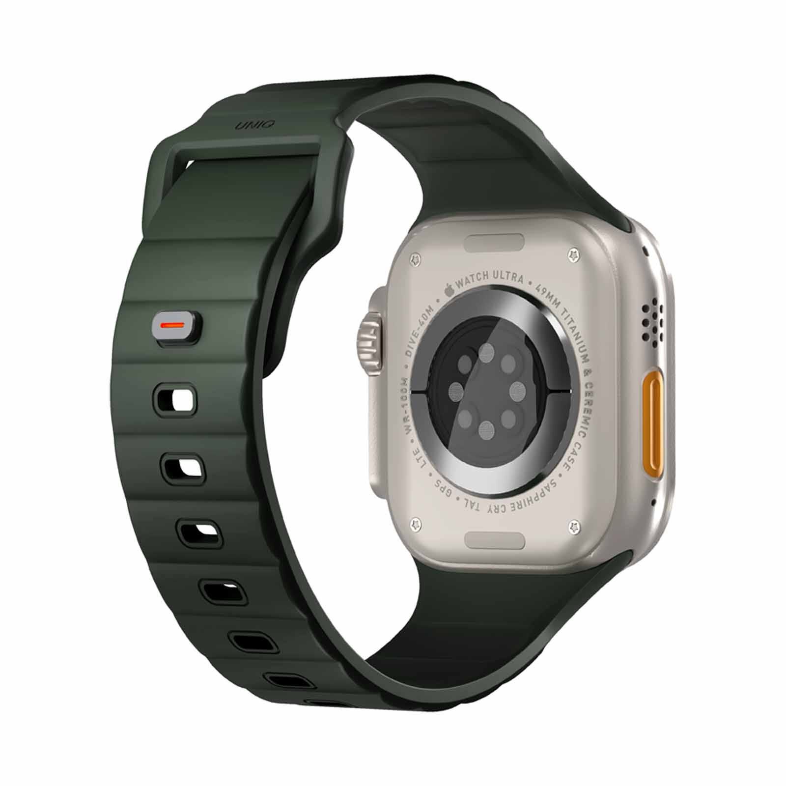 UNIQ Stride Fkm Rubber Apple Watch Strap 49/45/44/42mm - Moss Green (green) UNIQ-49MM-STRIGRN-image 3
