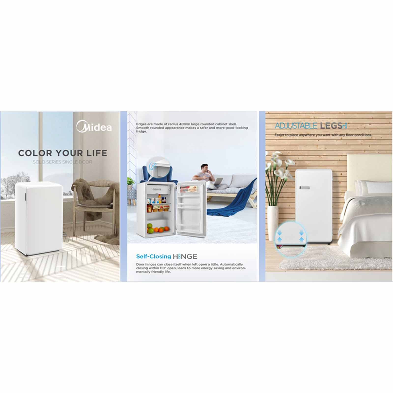 MIDEA Bar Fridge (93l ) -white MDRD143FGB01-SG-image 3