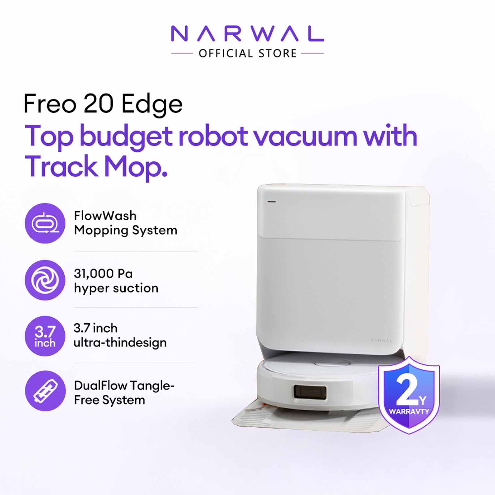 NARWAL Freo 20 Egde Robot Vacuum & Mop - White Uk YJCC041-image 3