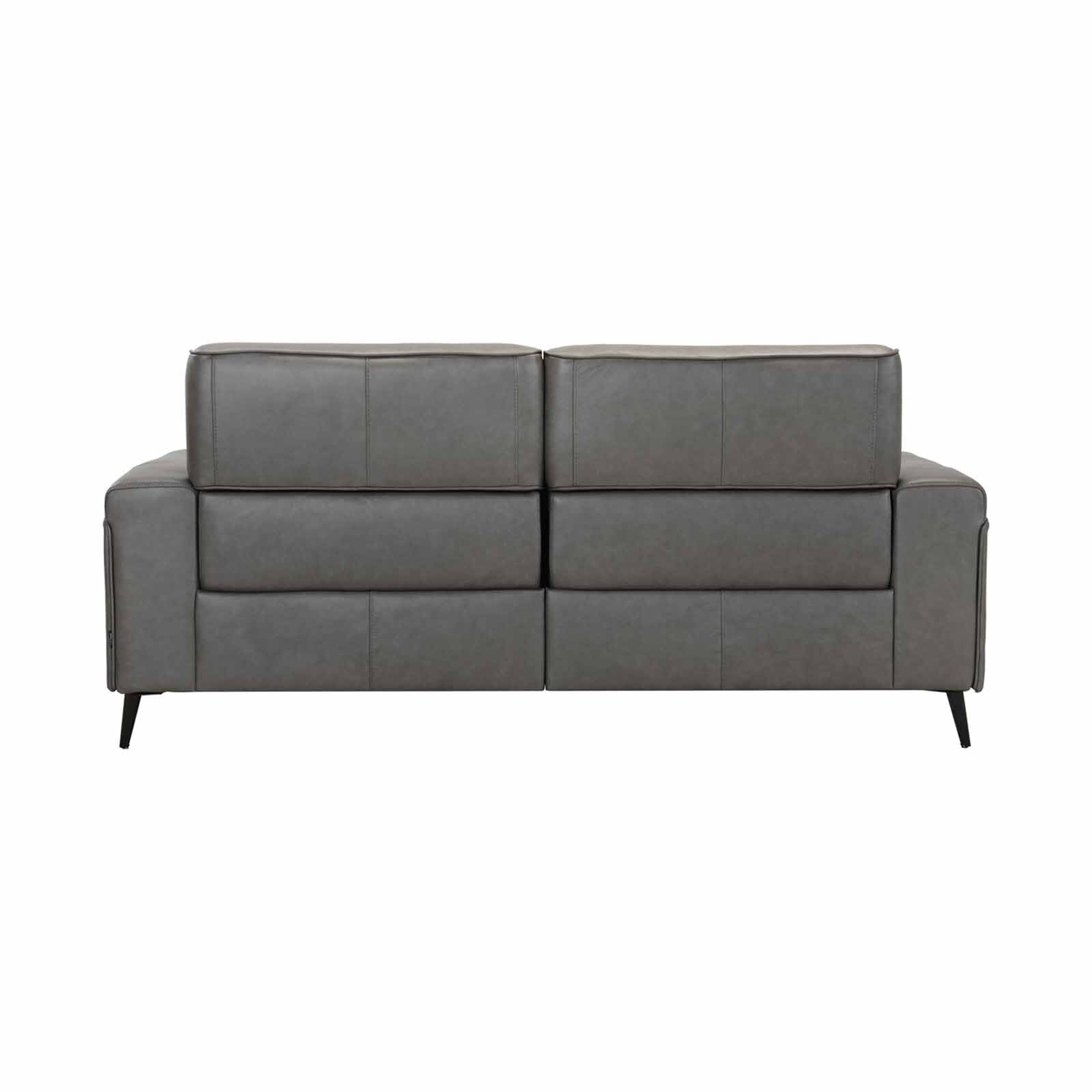 MUZE 3rr-e Seater 2 Function (fl) Grey Full Leather Sofa BLAIR-image 4