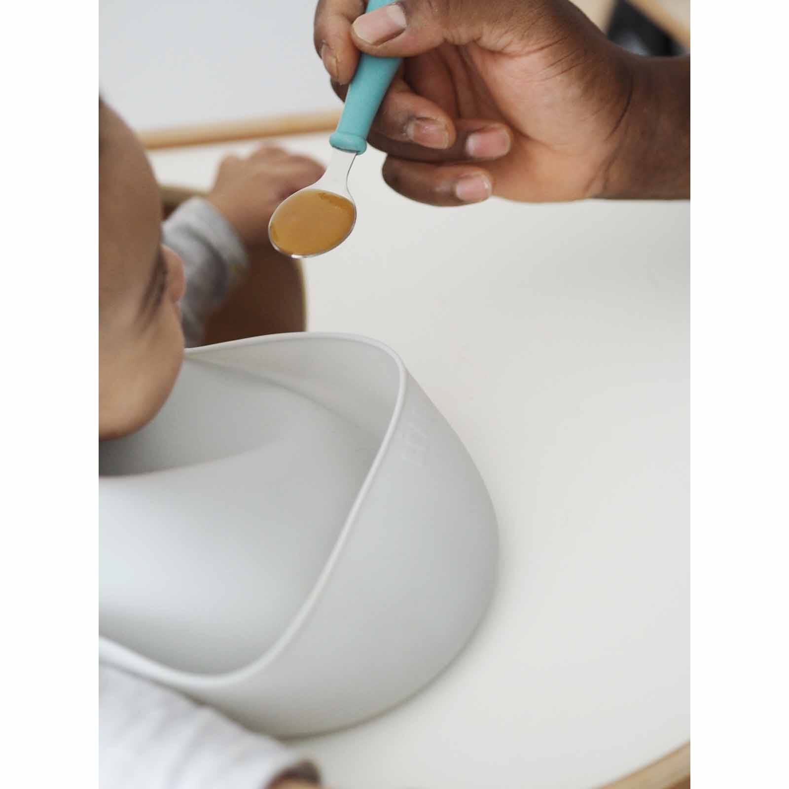 BEABA Bib - 2 Pack - Sage Green/light Grey (online) SILICONE-image 3