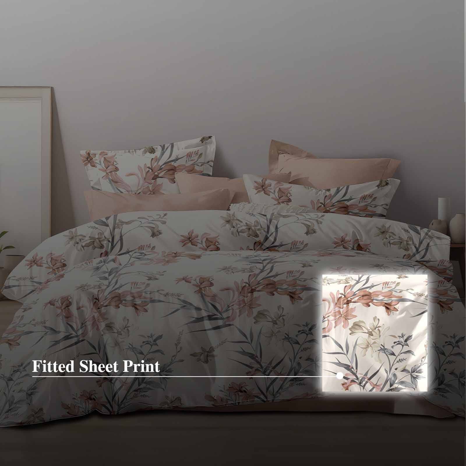 HILLCREST Hillcrest I 988tc Comfylux I Printed I King Fitted Sheet Set I Noble ( Oe ) 6833 I K I FS I NOBLE-image 4