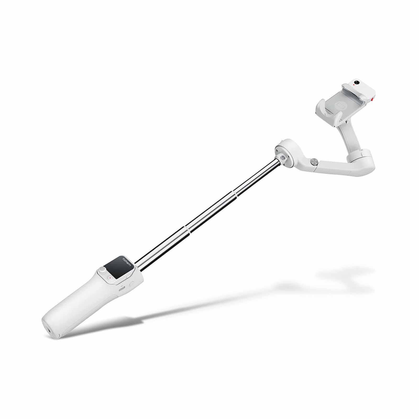 HOHEM Isteady V3 3-axis Palm Smartphone Gimbal Ai Visual Tracking White W/ Selfie Stick HT-ISTEADY V3-WHITE-image 2