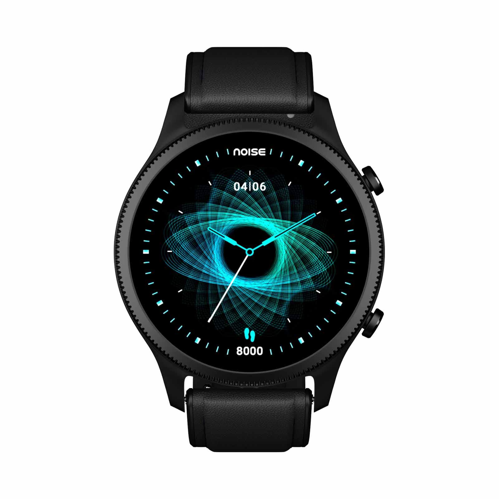 NOISE Noisefit Halo Smartwatch - Classic Black WRB-SW-HALO-LTHR-BLK_BLK-image 1