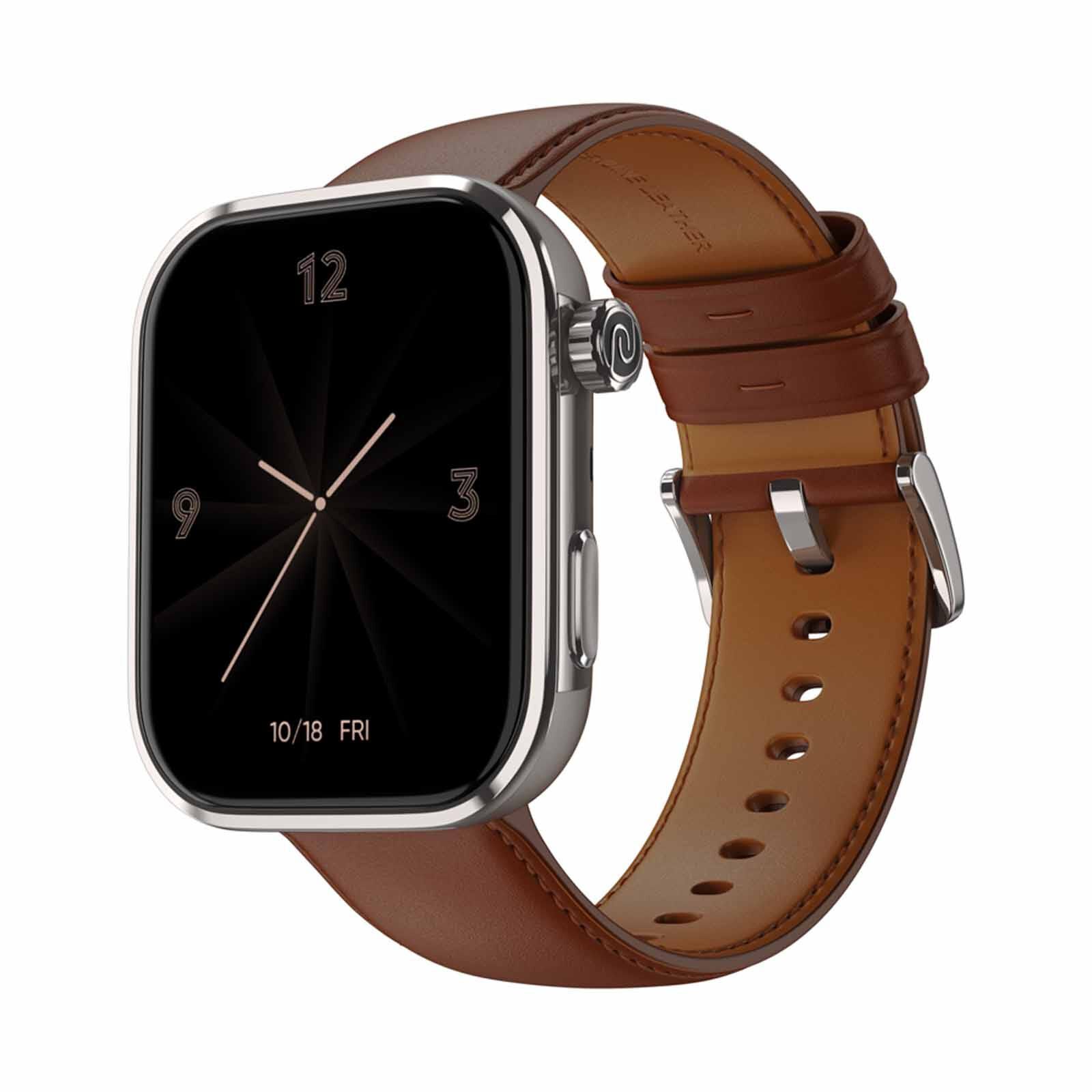NOISE Colorfit Pro 6 Max Smartwatch - Brown Titanium WRB-SW-CFPRO6MAX-LTHR-TITNUM_BRN-image 4