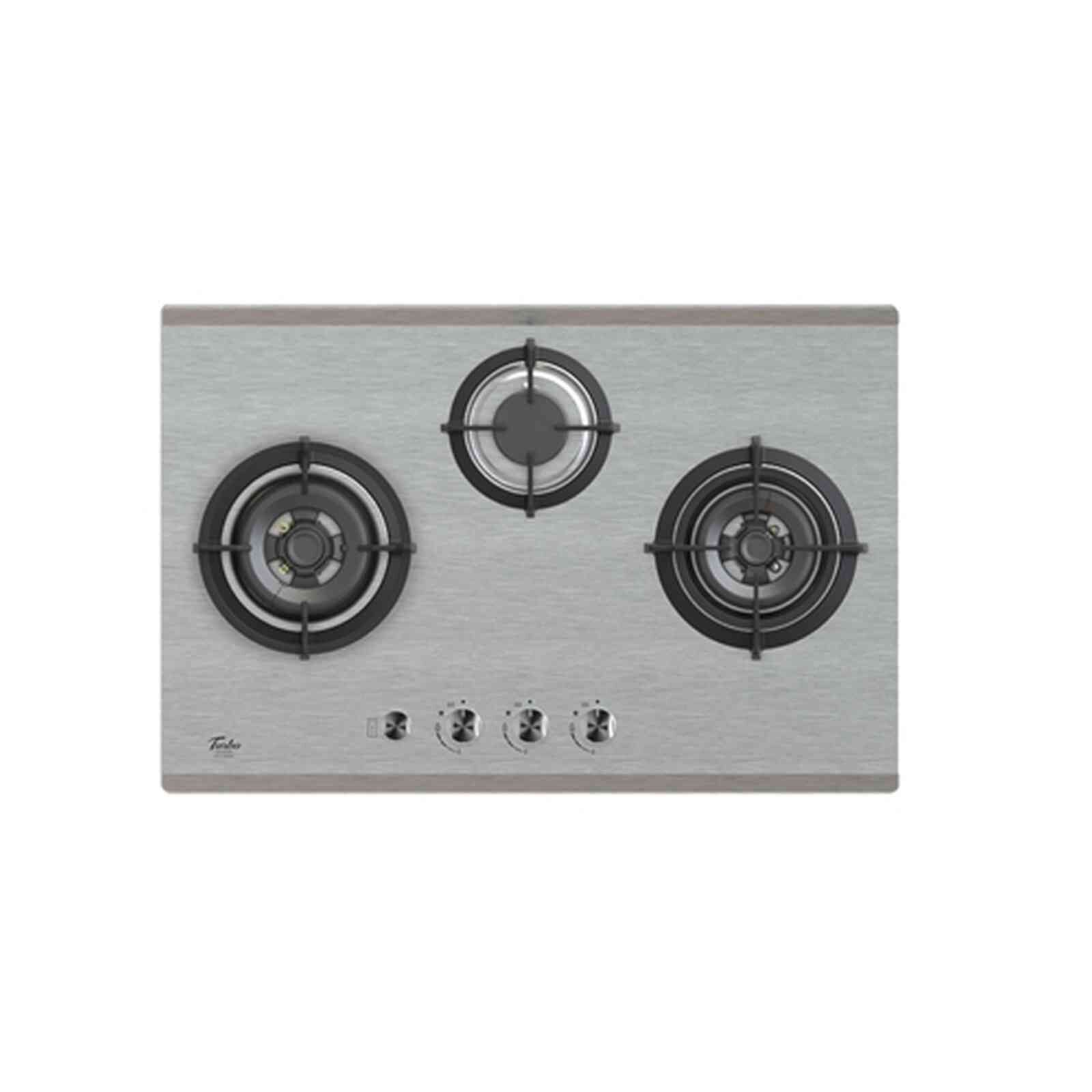 TURBO Built-in 77cm 3 Burner Gas Hob W/ S/valve (excl. Install) T773SSV-image 1
