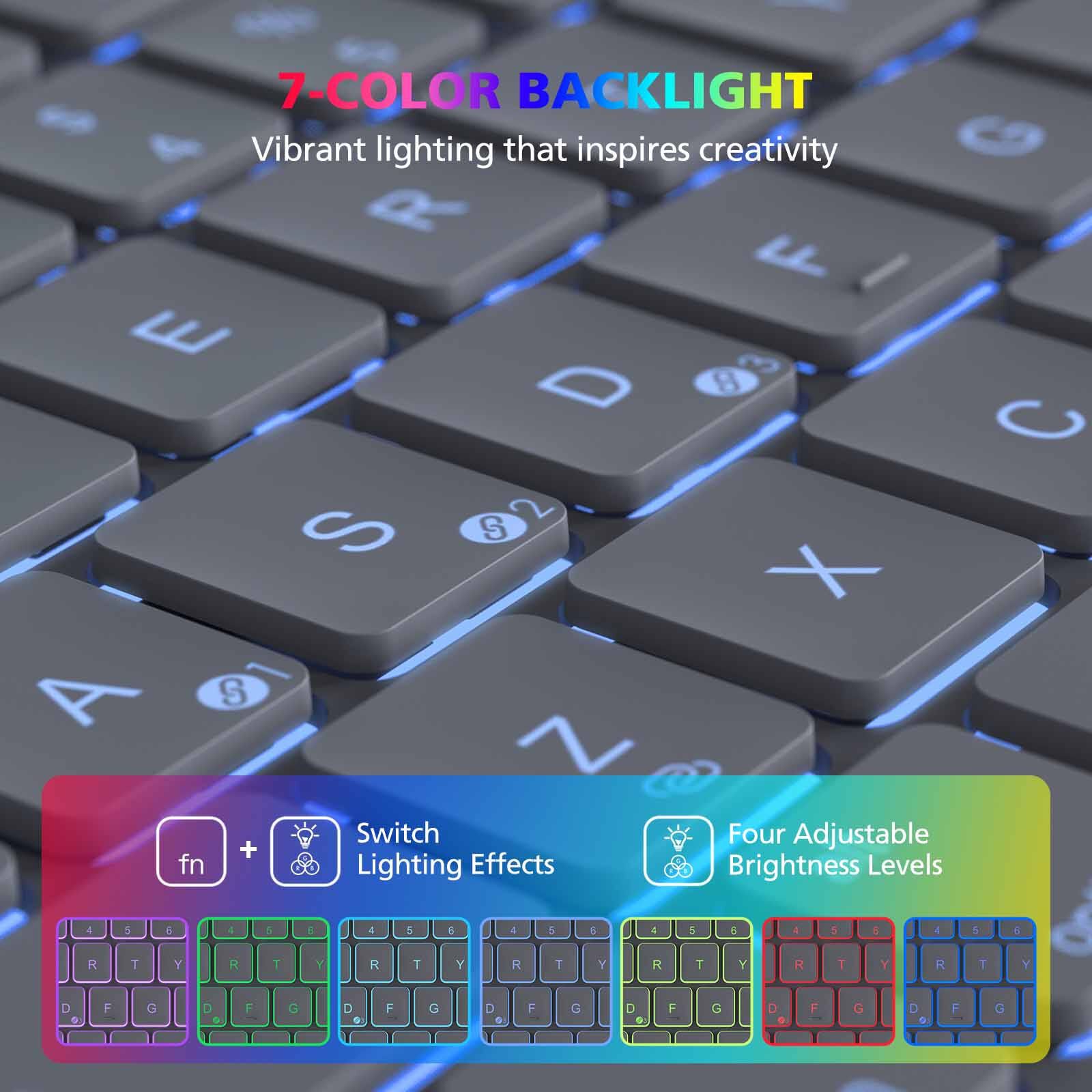 MICROPACK Smart Trackpad Multi-device Bluetooth Keyboard For Ipad Pro MTK-01-PRO-image 3
