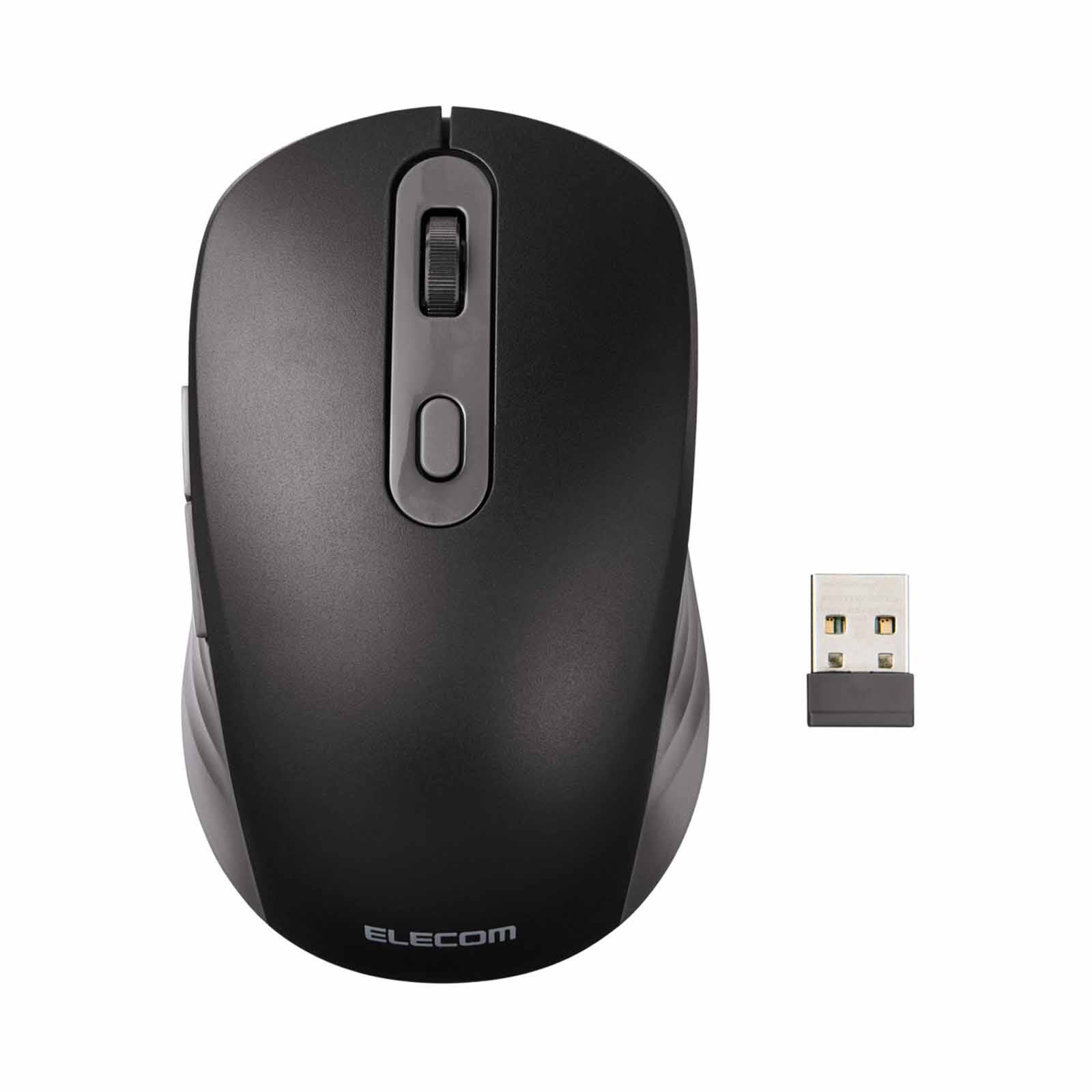 ELECOM 6 Btn Dual Mode Bt & Wless Rechargable Silent Mouse - Black M-MY35MBSBK-G-image 1