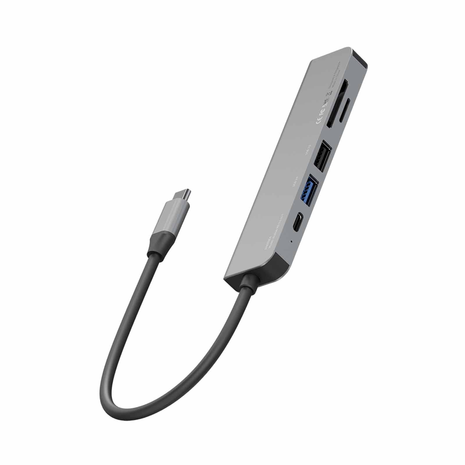 ENERGEA Aluhub Hd 3,6 In 1 Aluminium Alloy Charging Hub - Gunmetal HUB-HD3-GUN-image 3