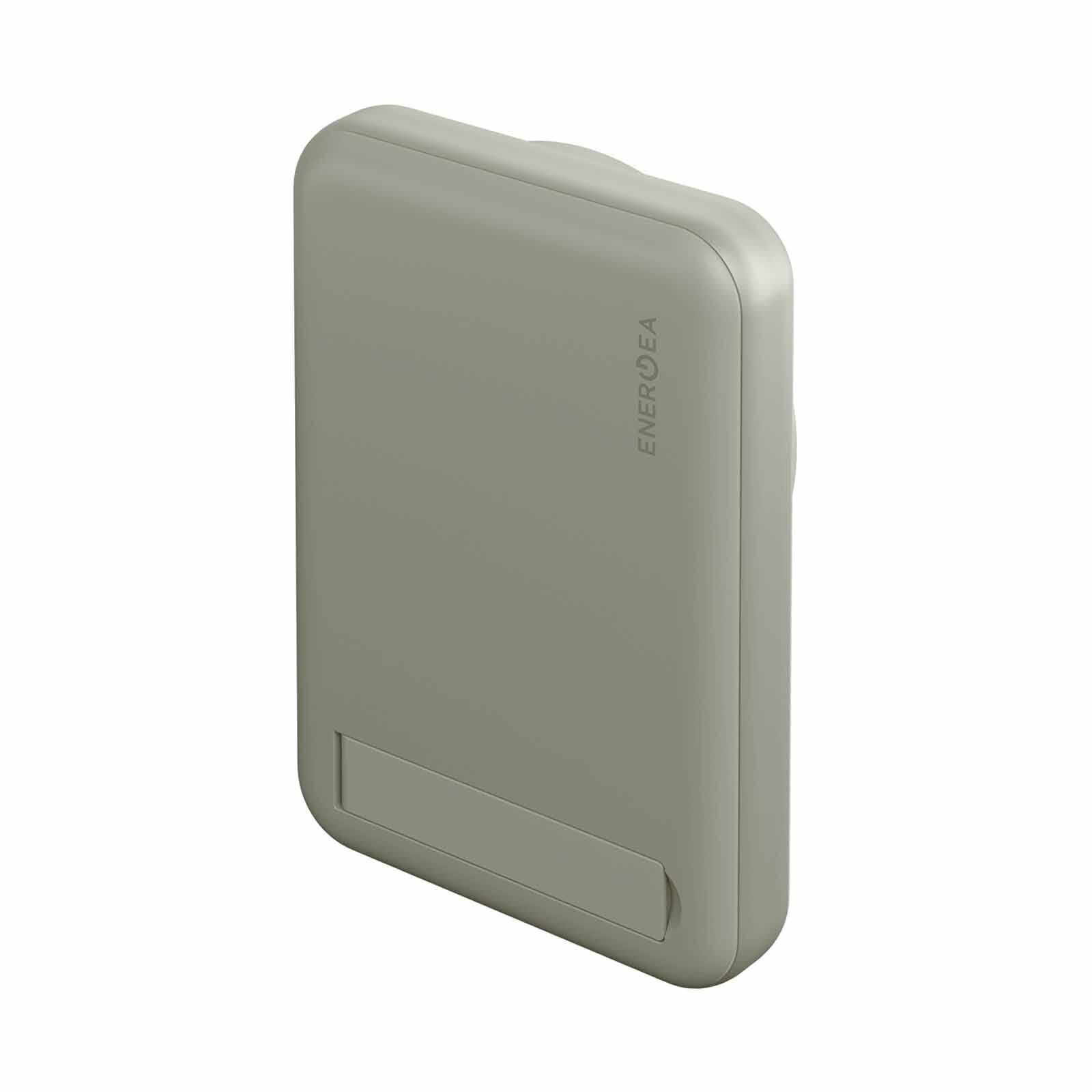 ENERGEA Magpac Mini 10000mah Ultra Slim Magsafe Compatible Powerbank With Built-in Video Stand - Sage MP-MINI-SAG-image 2