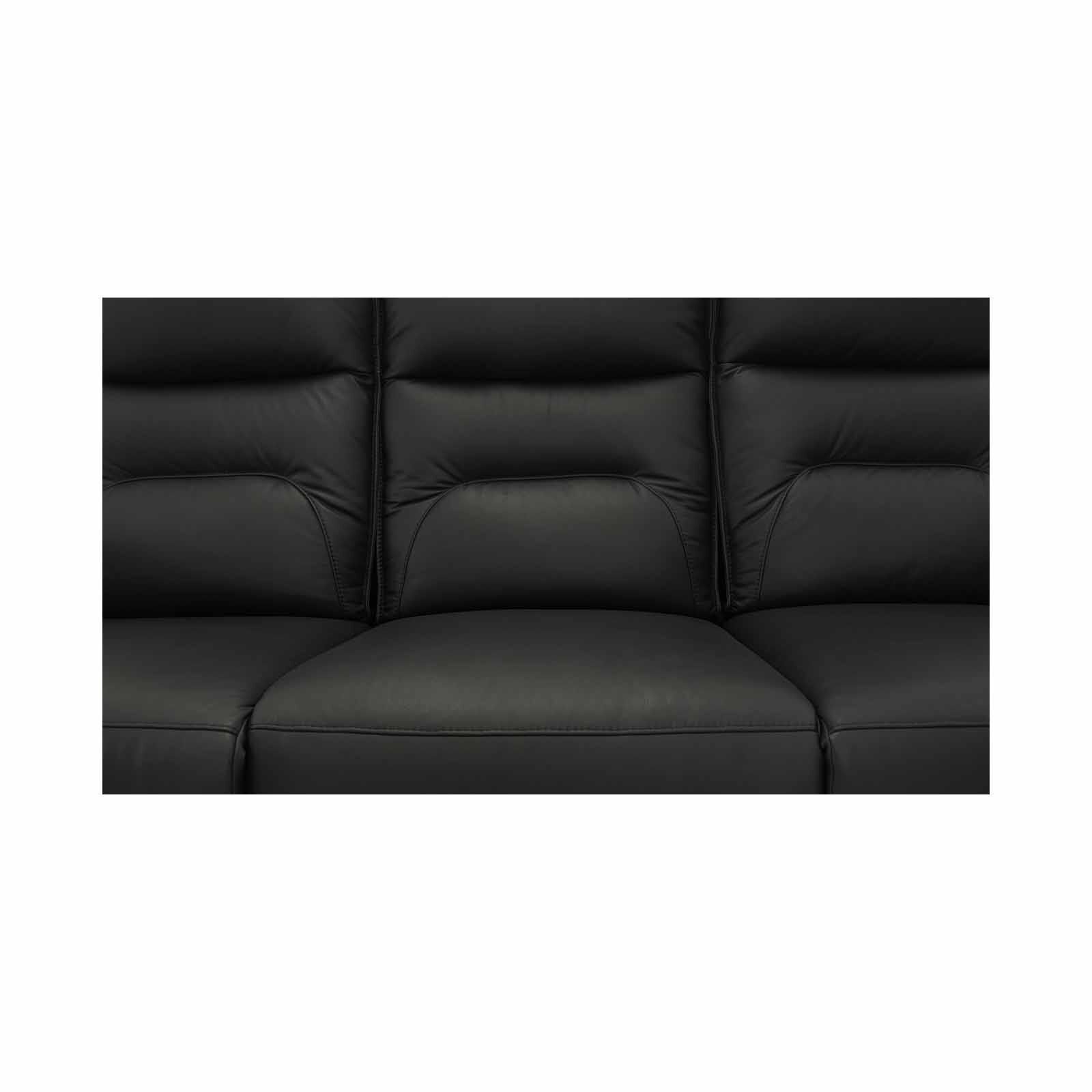 SOLOTTI 3rr-m Seater (hl) Black Half Leather Sofa RONICA-image 7