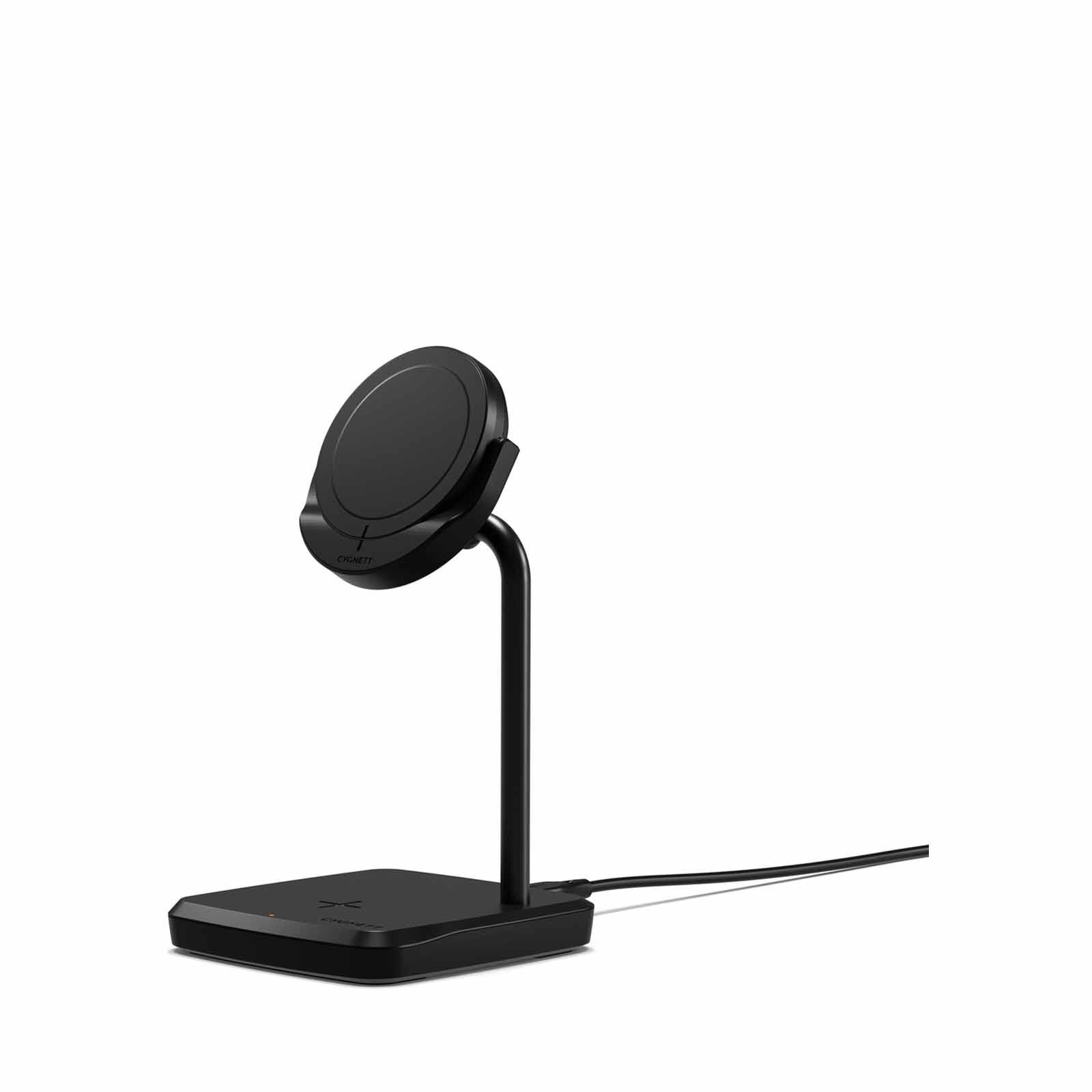CYGNETT Chargebase 2-in-1 Magnetic Qi2.0 Wireless Charger - Black CY5098BUNCP-image 2