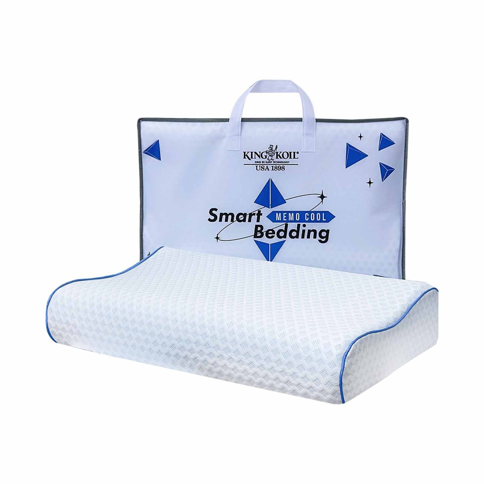 KINGKOIL Memo Cool Memory Foam Mid-loft Contour Pillow SMART BEDDING-image 1