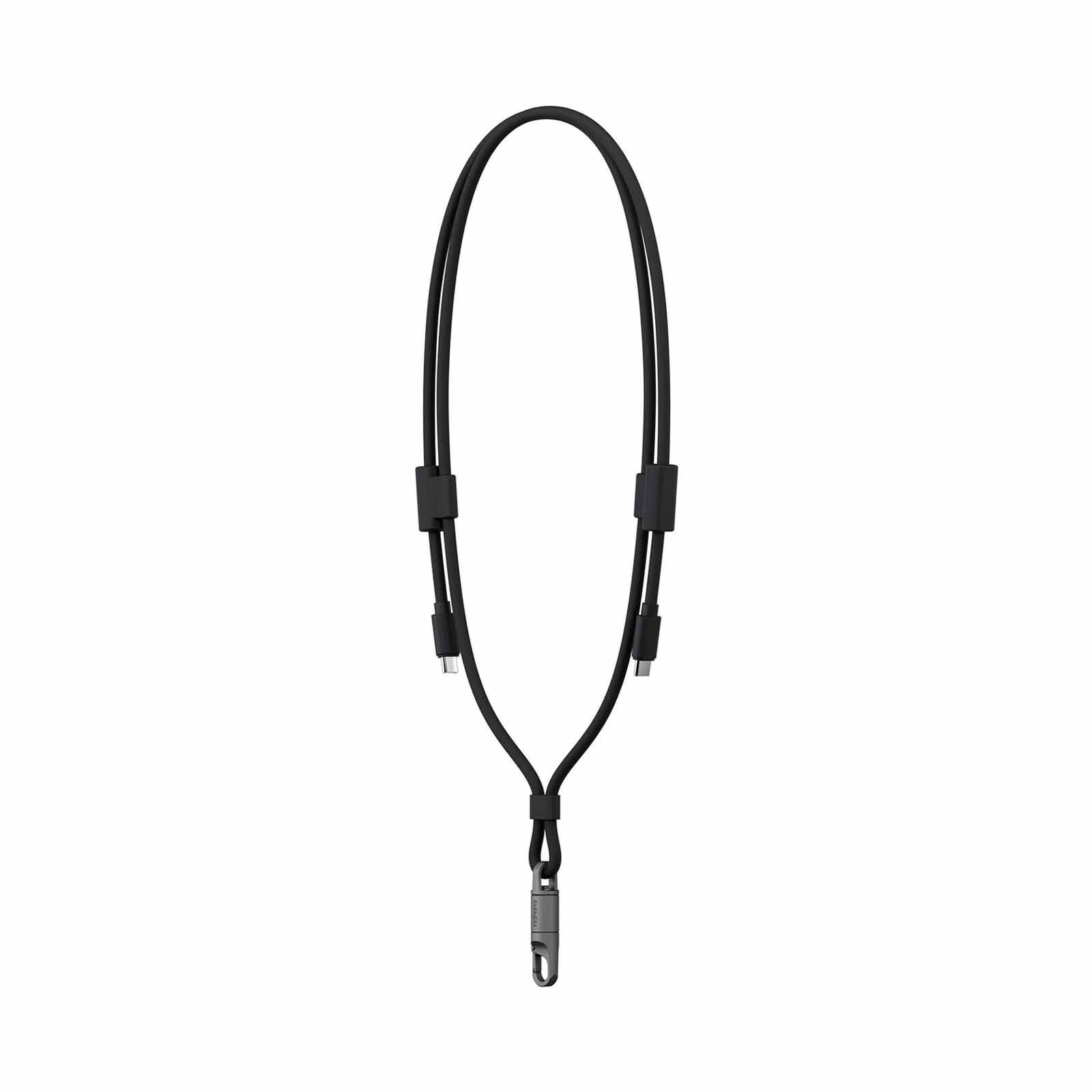 ENERGEA Lasso Lanyard C-c Cable 480mbps, 240w With Lanyard Card 1.5m -black CBL-LASS-BLK150-image 1