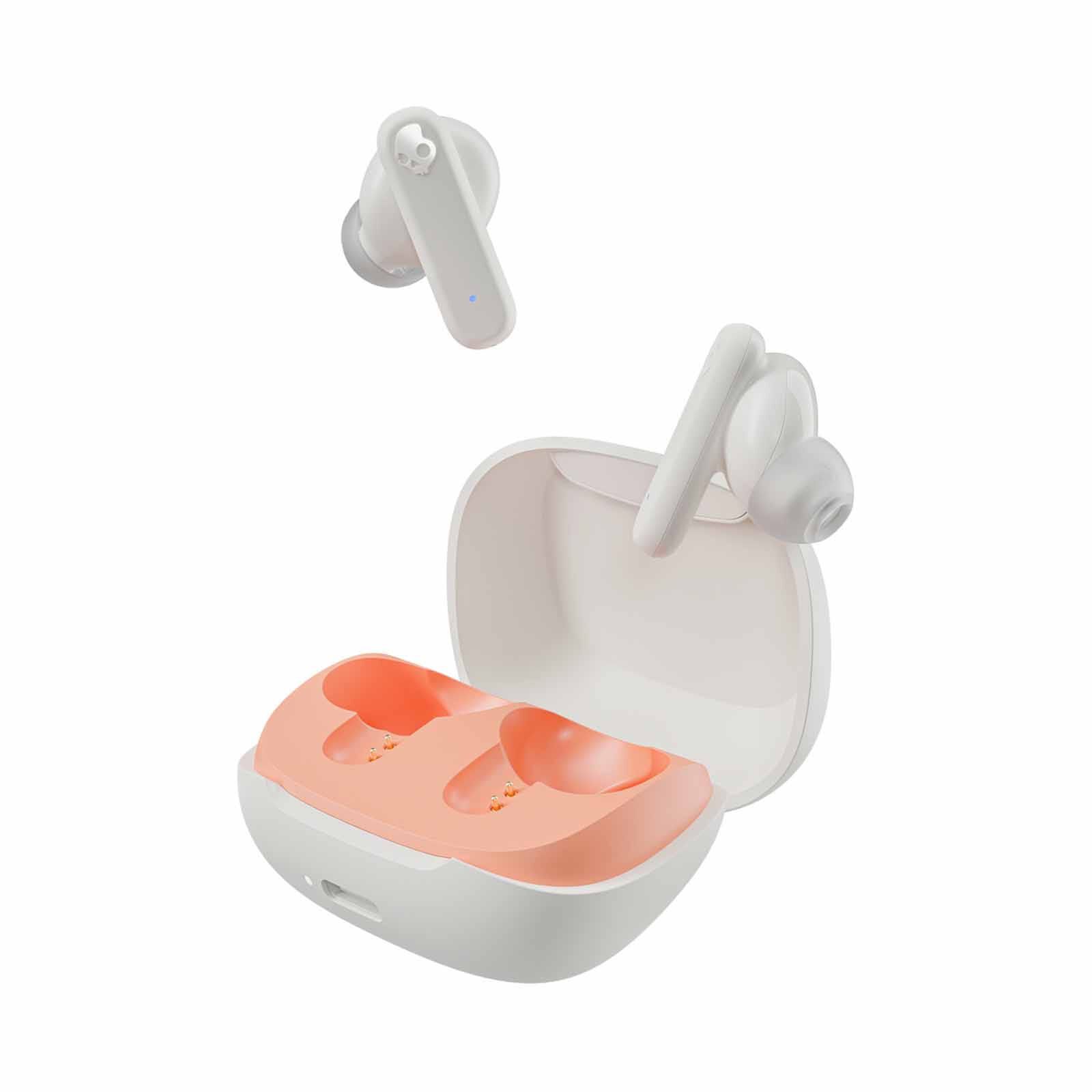 SKULLCANDY Smokin Buds True Wireless Earbuds - Bone/orange Glow SK-S2TAW-S951