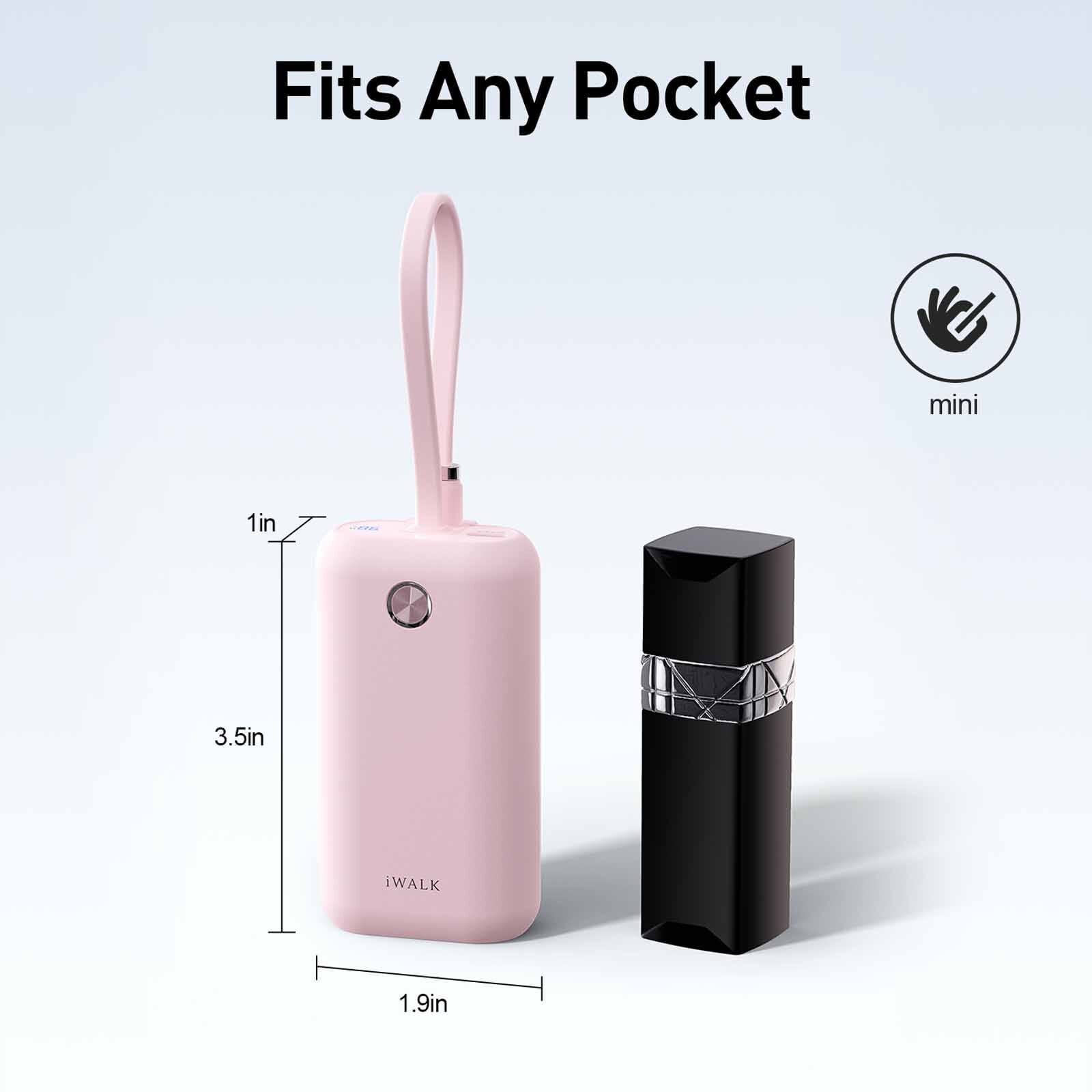 IWALK Powermini Built-in Cable, 22.5w Usb-c Fast Charging Powerbank (10,000mah) Pink UBP001-013A-image 13