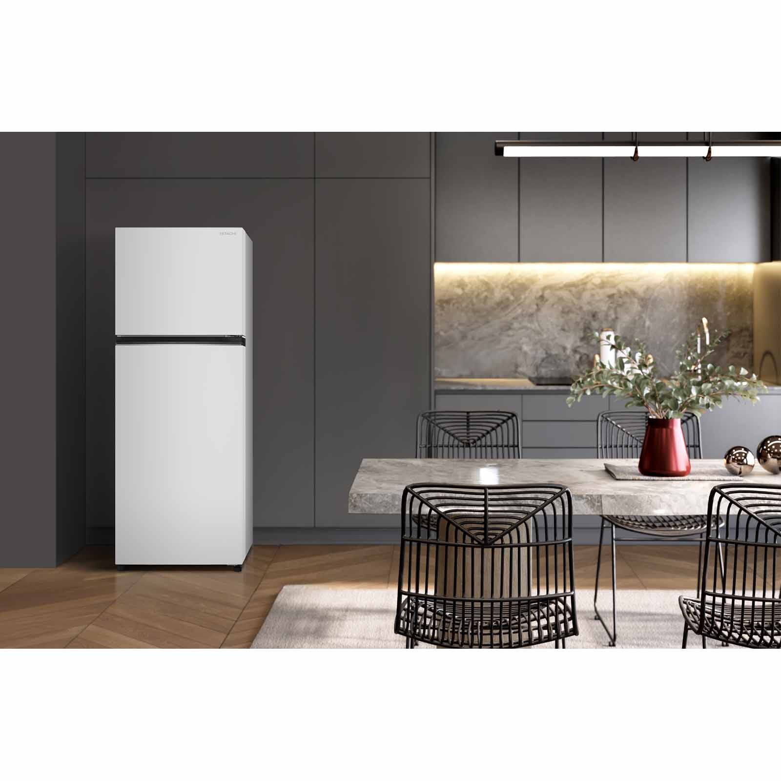 HITACHI 2 Door Top Mount Freezer Fridge (409l) - Pure White HRTN6443SPWHSG-image 6