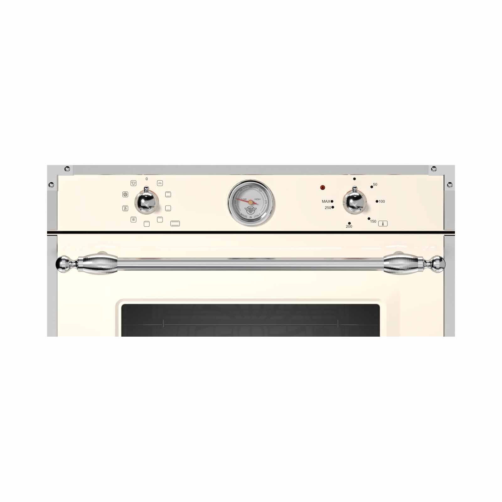 BERTAZZONI 60cm Electric Built-in Oven (ivory And Chrome Finish) F609HEREKTAX-image 4