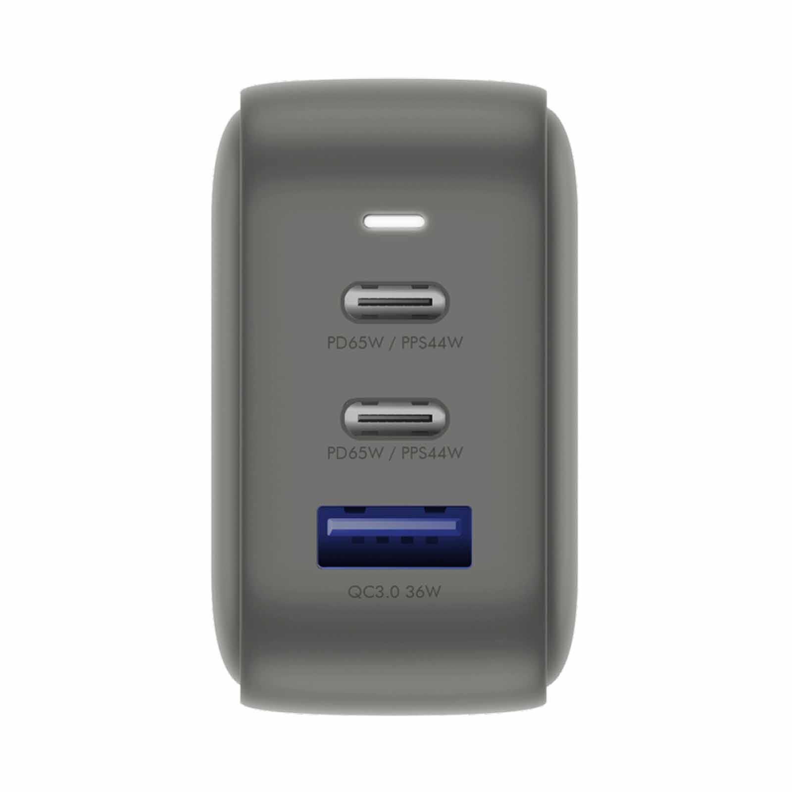ENERGEA Travelworld Gan66, 2c1a Pd/pps/qc3.0 Wall Charger,66w (us+uk+eu+au) - Gun CHR-TW-GAN66-image 4