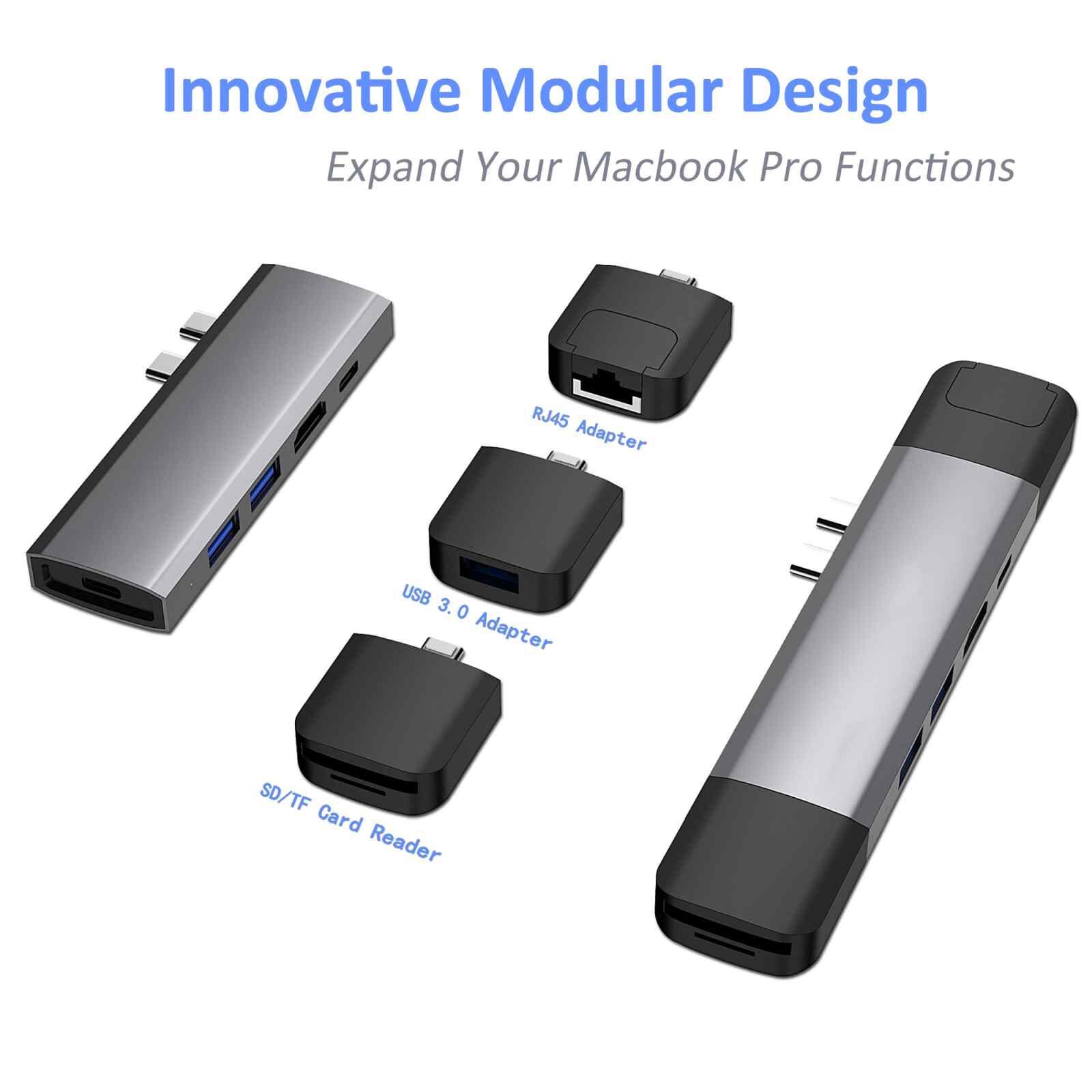 FLUJO Usb C Multi-function Adapter Macbook Pro Thunderbolt CH-50-G-image 2