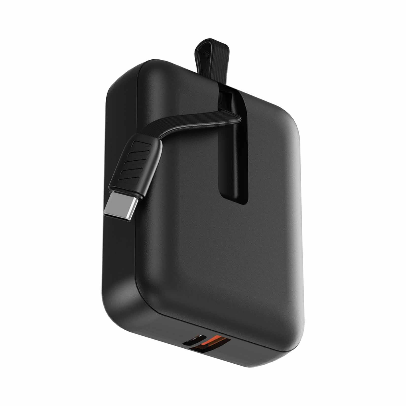 PHILIPS 10000mah (pd 30w 1a+1c With Inbuilt 1c Cable) Mini Design Digital Display Black DLP7810CB/00-image 2