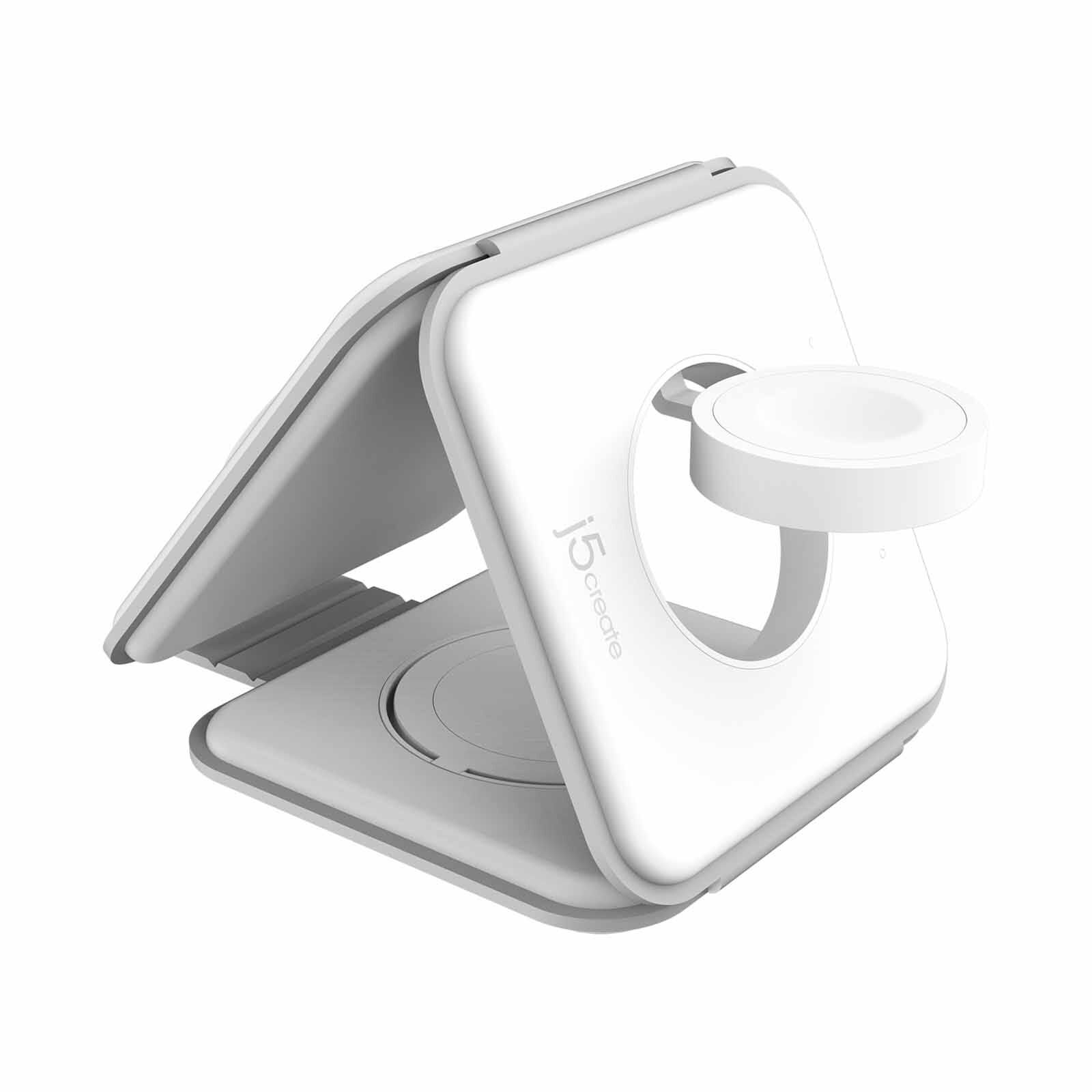 J5CREATE Qi2 3-in-1 Magnetic W/less Charging Station JUPW3215W-image 8