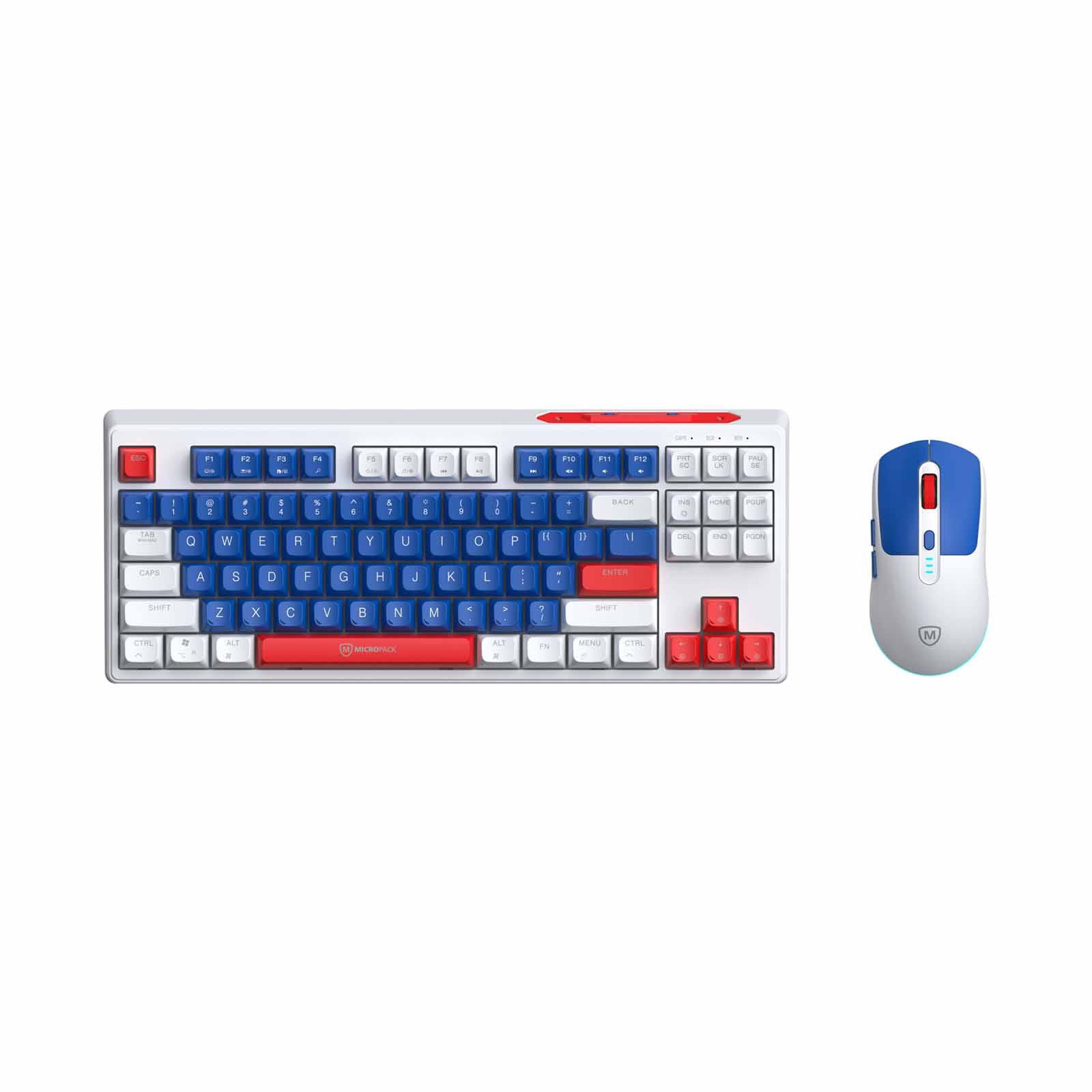 MICROPACK Lifestyle 2.4g Wireless Rechargeable Keyboard And Mouse Combo - Navy KM-269W-EN-NY