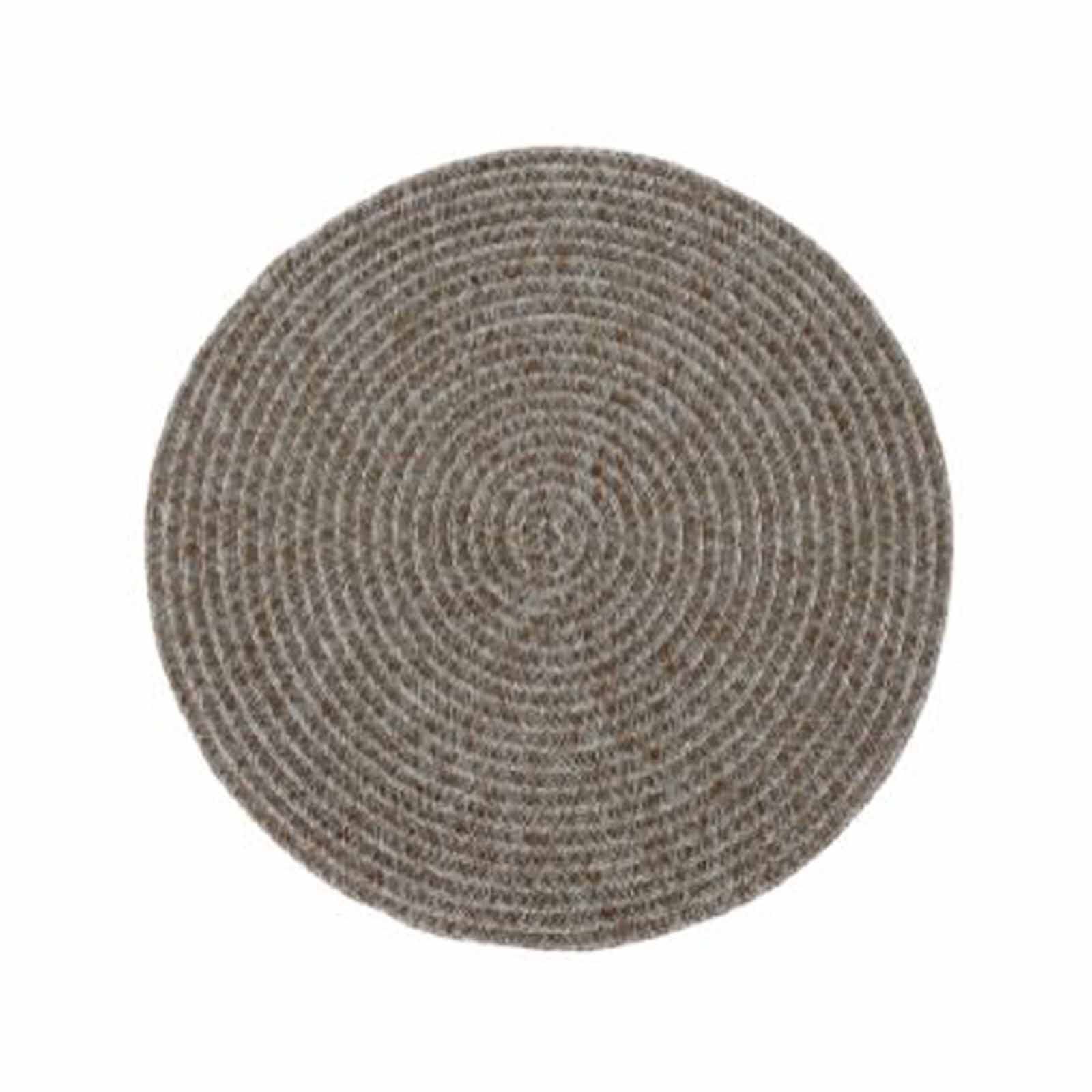 UB-1780 Round Placemat &Oslash;38cm, Brown With Gold Yarn 1780ZJ-STP004-JPE