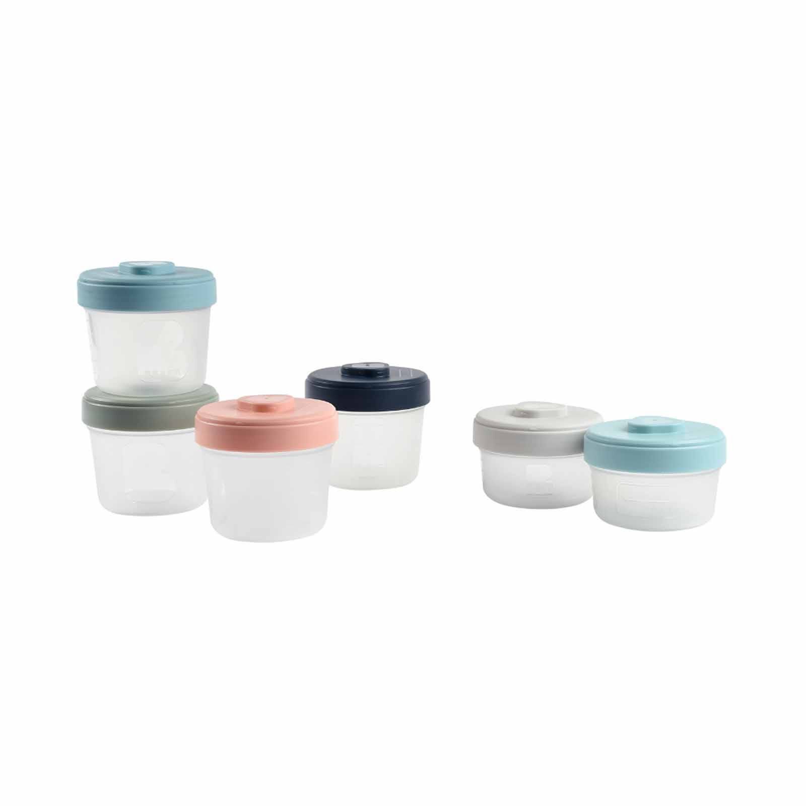 BEABA Food Storage Starter Set 90ml/150ml - Eucalyptus (online) CLIP PORTIONS-image 1