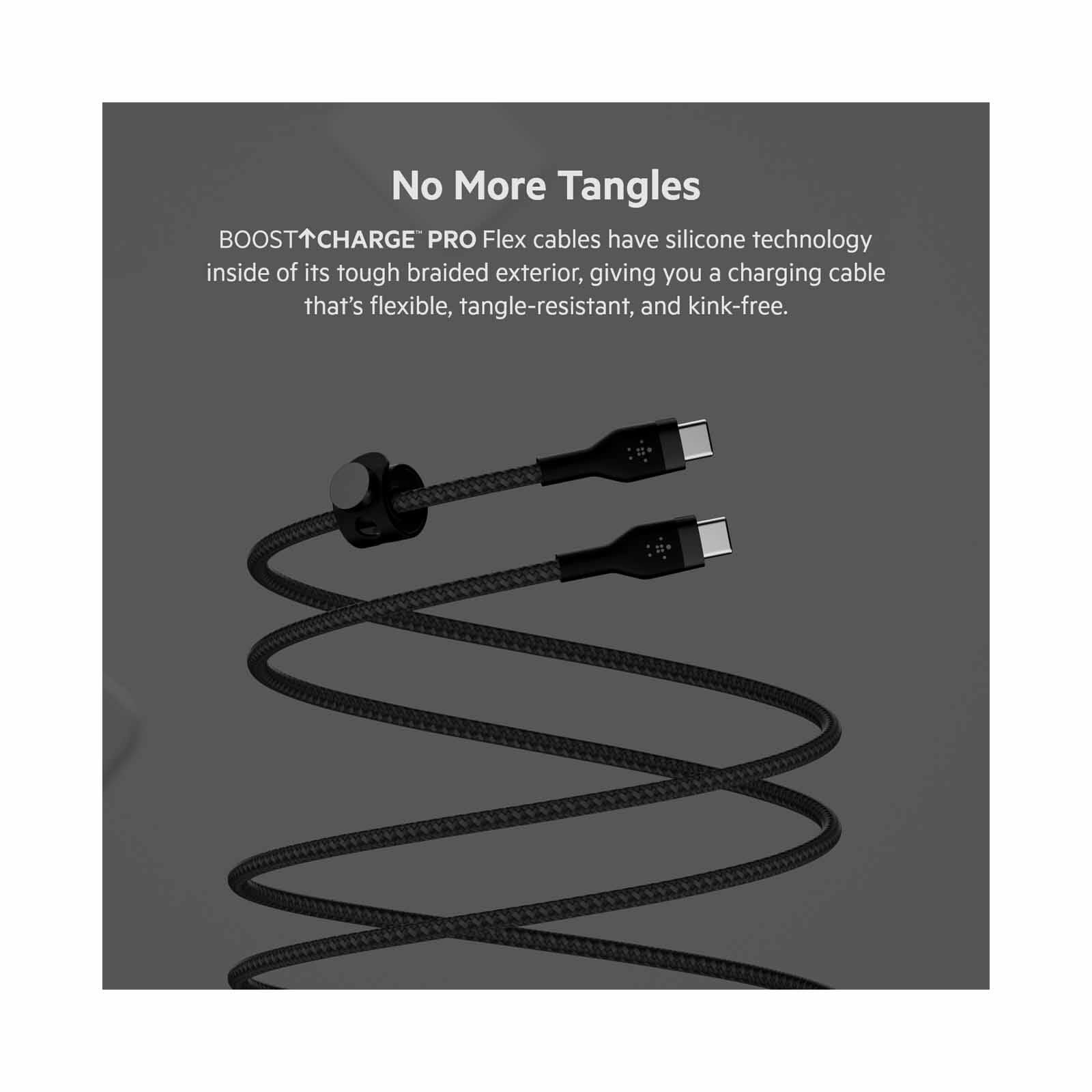 BELKIN Boostcharge Pro Flex Usb-c To Usb-c Cable 60w 1m Black CAB011BT1MBK-image 6