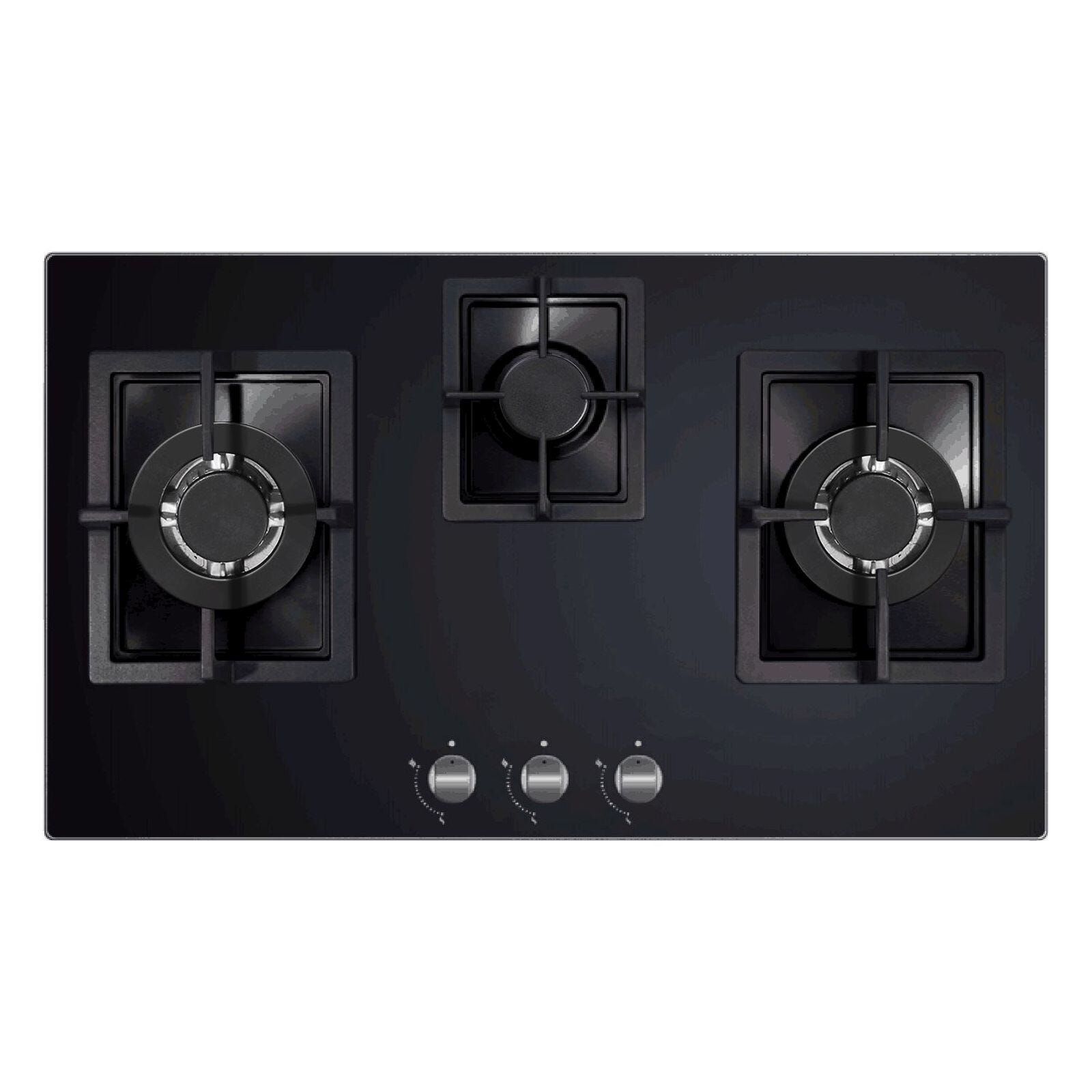 WHIRLPOOL 3 Zone Gas Hob (77cm) Town Gas (exclude Installation) AKC7330CBLSBT-image null