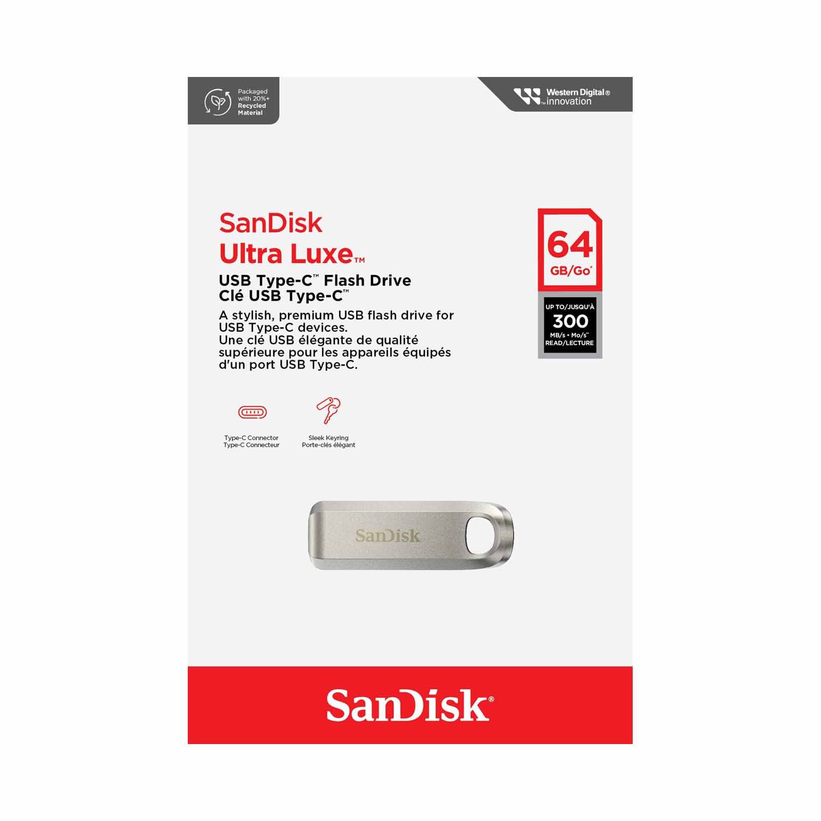 SANDISK Ultra Luxe Usb Type-c Drive, Usb3.2 Gen1, Type C, Cz75 64gb, Metal SDCZ75-064G-G46-image 5