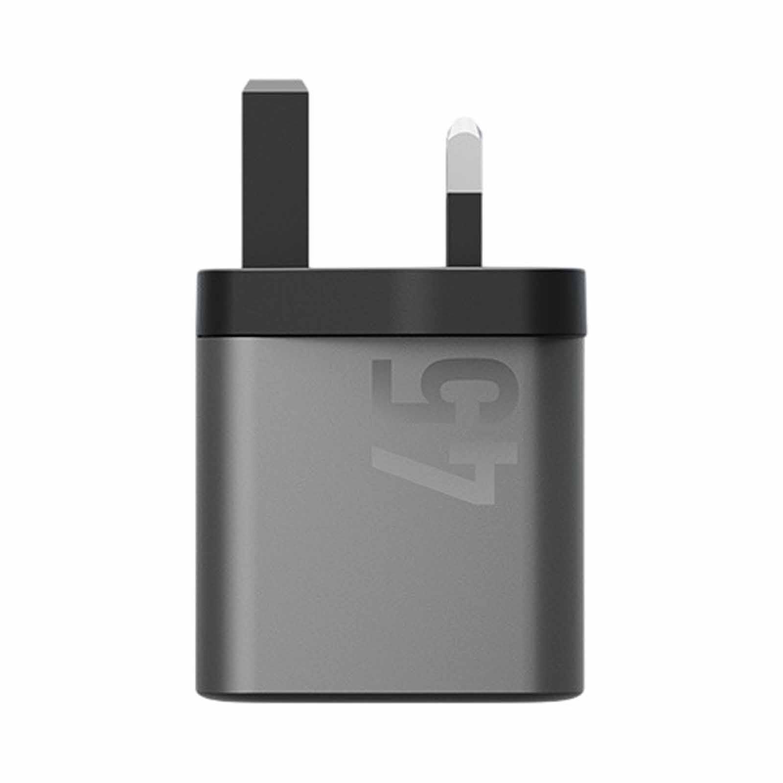 ENERGEA Ampcharge Gan45, 2c Pd/pps/qc3.0 Wall Charger,45w (uk) - Gunmetal CHR-AC2C-GAN45UK-image 2