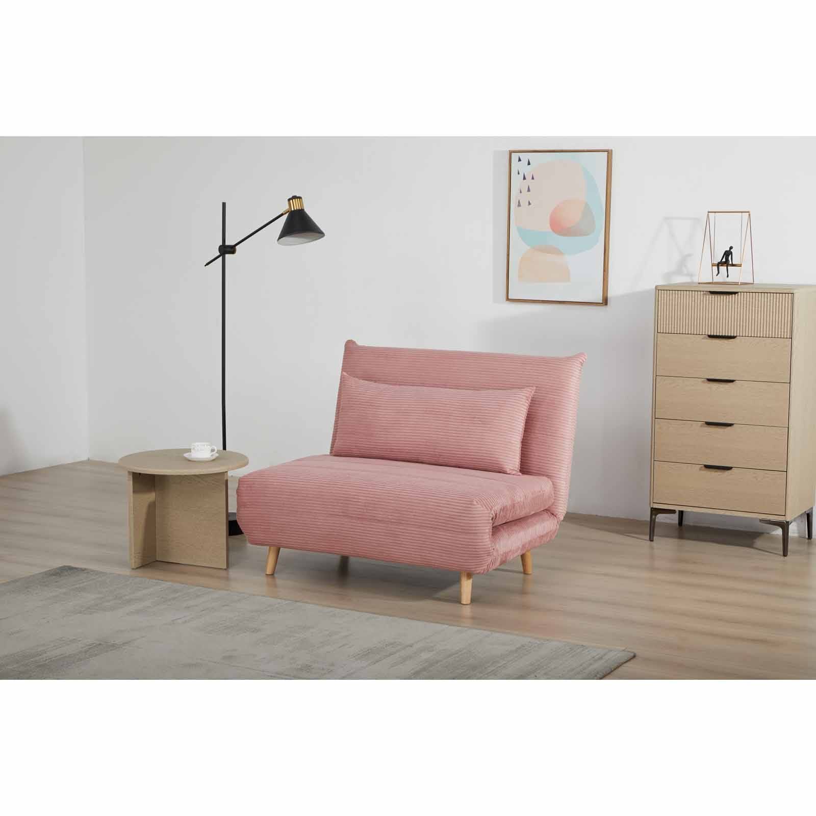 Single Sofa Bed Pink KIENNA-image 5