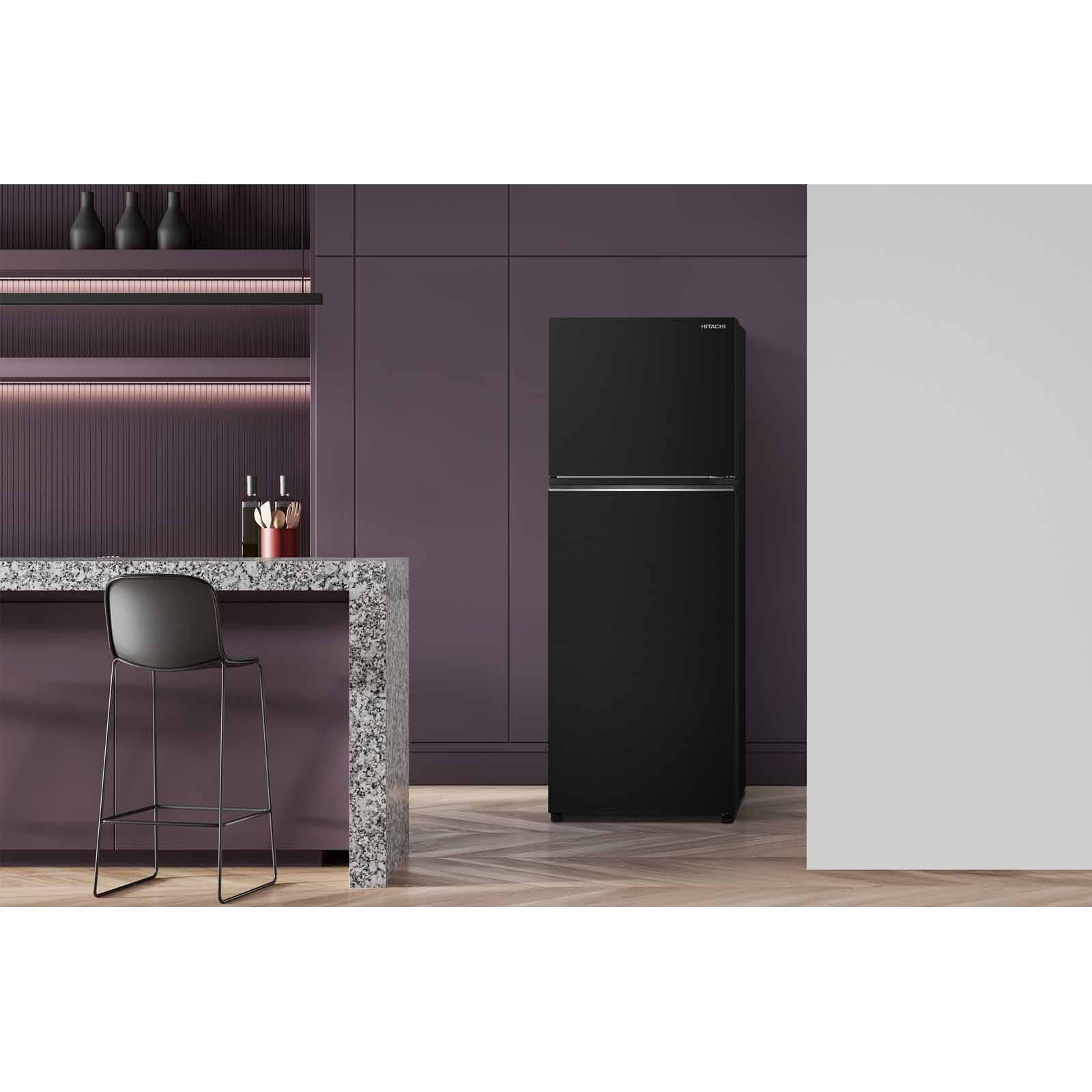 HITACHI 2 Door Top Mount Freezer Fridge (409l) - Brilliant Black HRTN6443SBBKSG-image 5