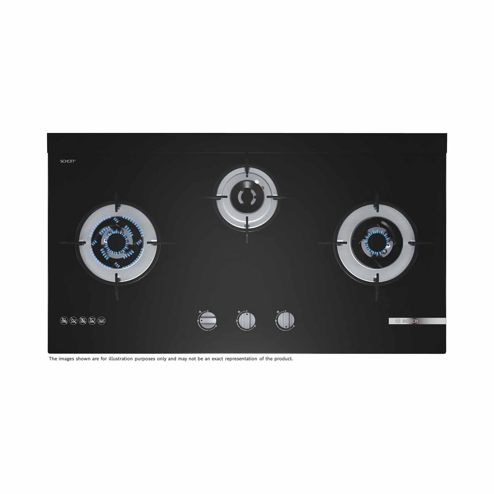 BOSCH 3 Burner Temperglass Gas Hob 92cm Tg (exclude Installation) PMD93D31AF