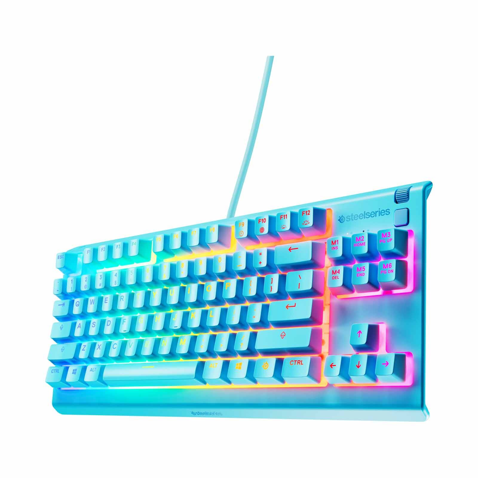 STEELSERIE Water Resistant Quiet Tenkeyless Keyboard With Rgb Lighting- Aqua APEX 3 TKL RGB KEYBOARD US- AQUA-image 4