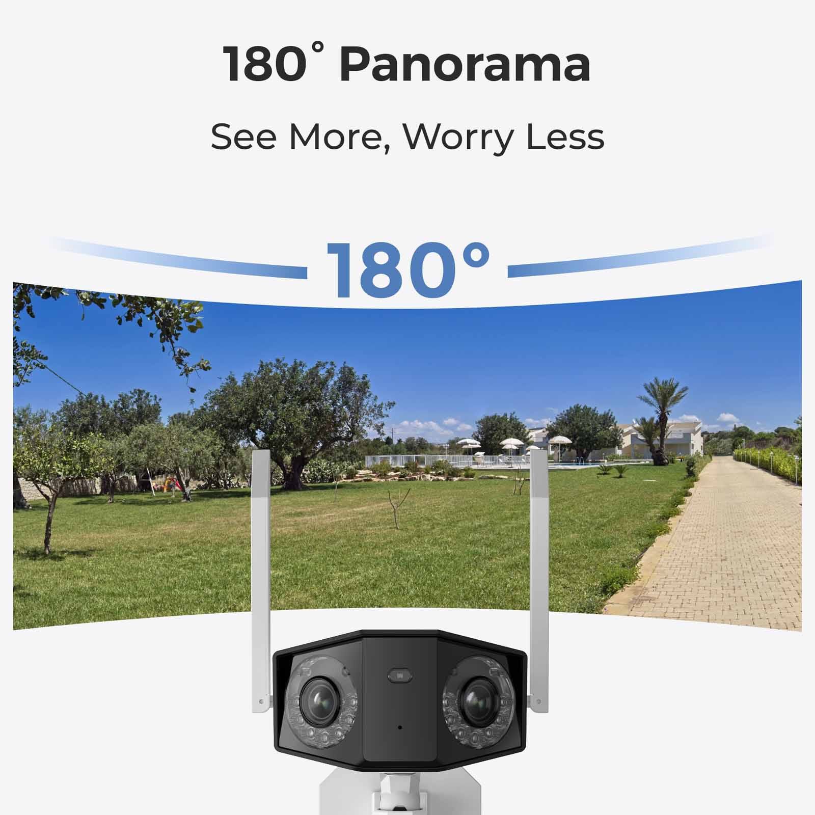 REOLINK Reolink Duo 2 Wifi Security Camera With Ultra-wide Angle, 2.4/5 Ghz Plug-in Wifi Outdoor Camera WCDUOB4K02-image 2