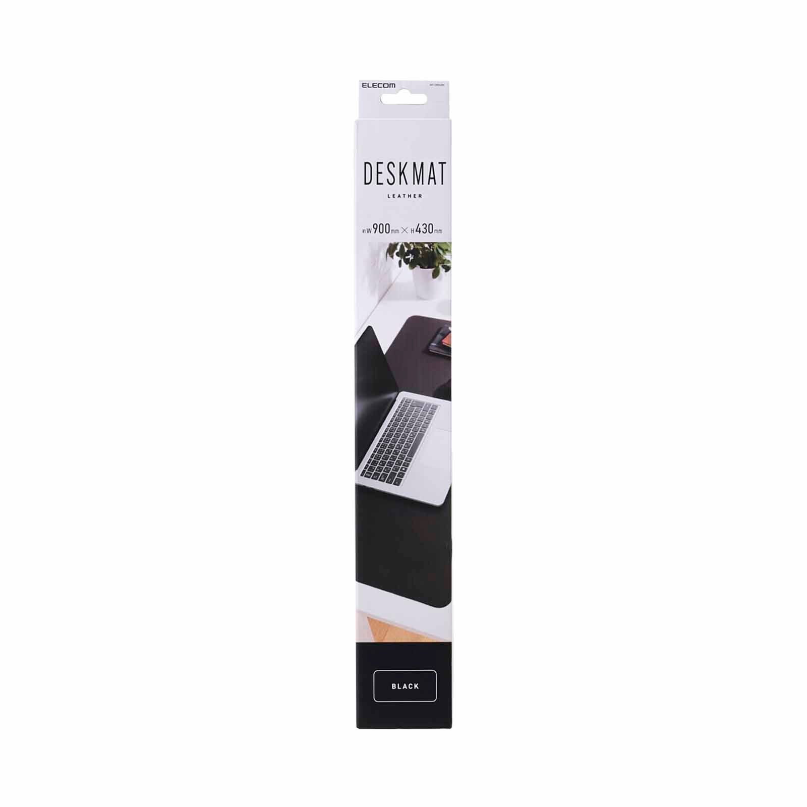 ELECOM Soft Leather Large Desk Mat Black MP-DM04BK-image 3