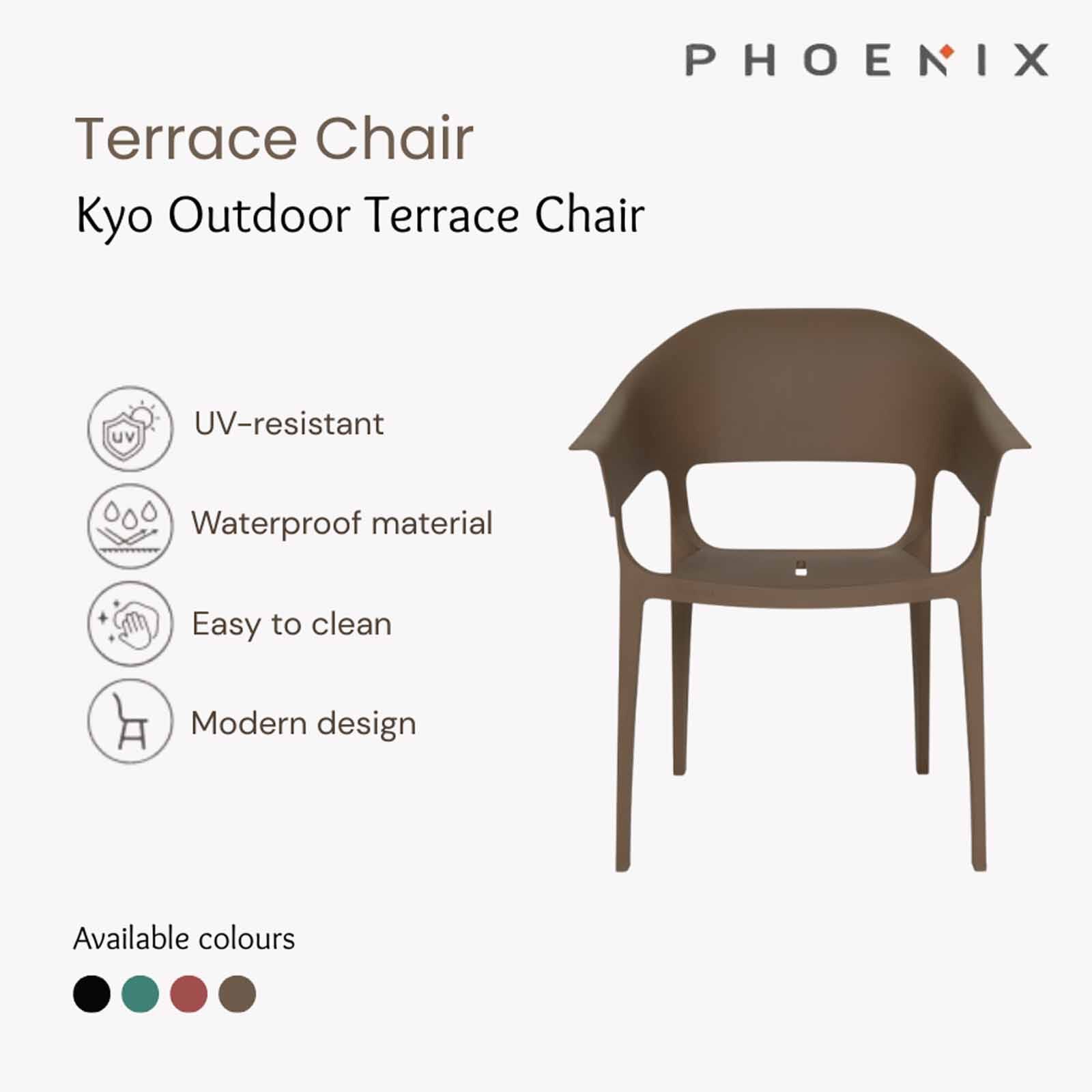 PHOENIX Kyo Chair Ruby Red66 X 63.5 X 80 Cm KYO-image 3