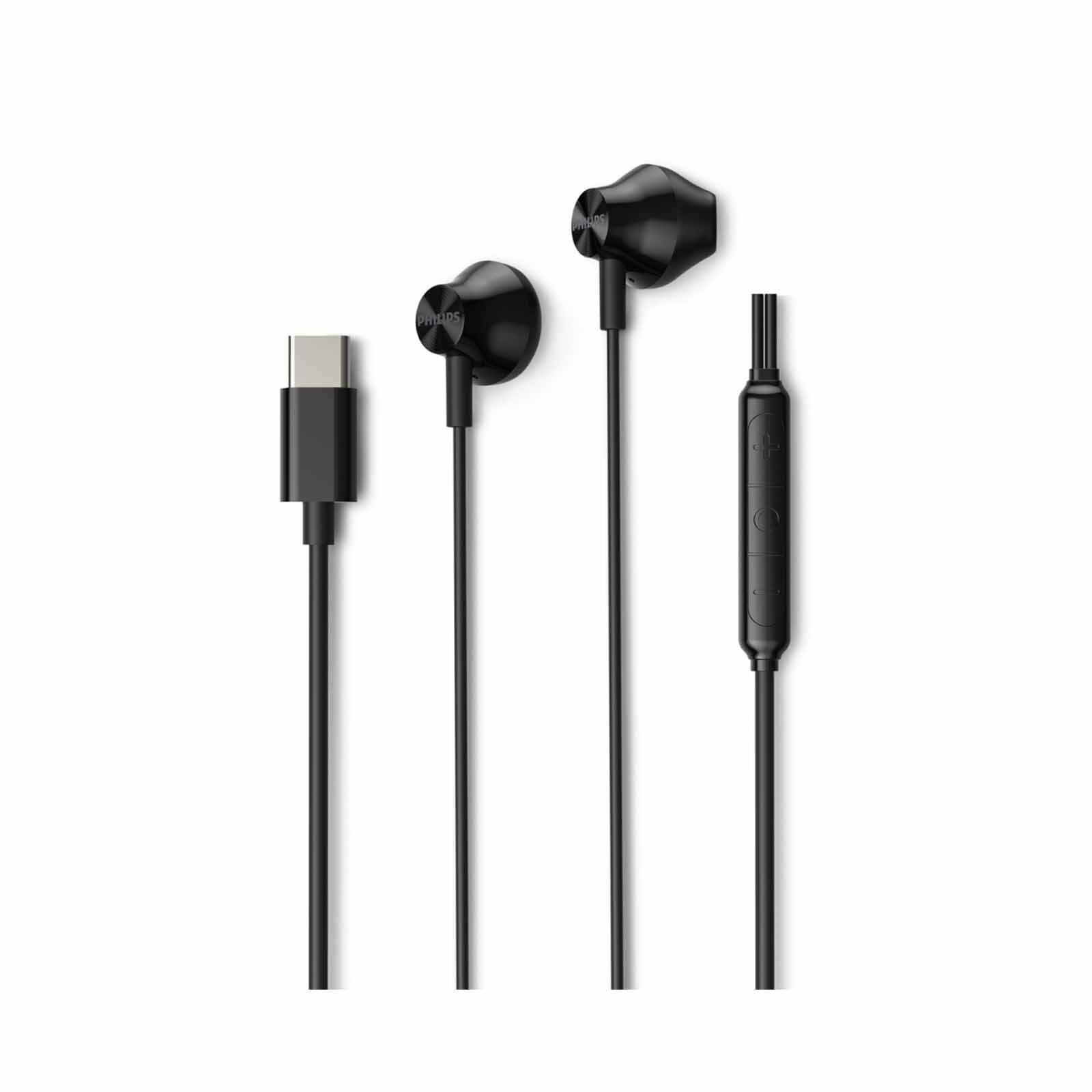 PHILIPS Wired In-ear, 1.2m, 14.2mm Neodymium Driver, Built-in Mic, Play/pause Button TAE2000BK/97-image 2
