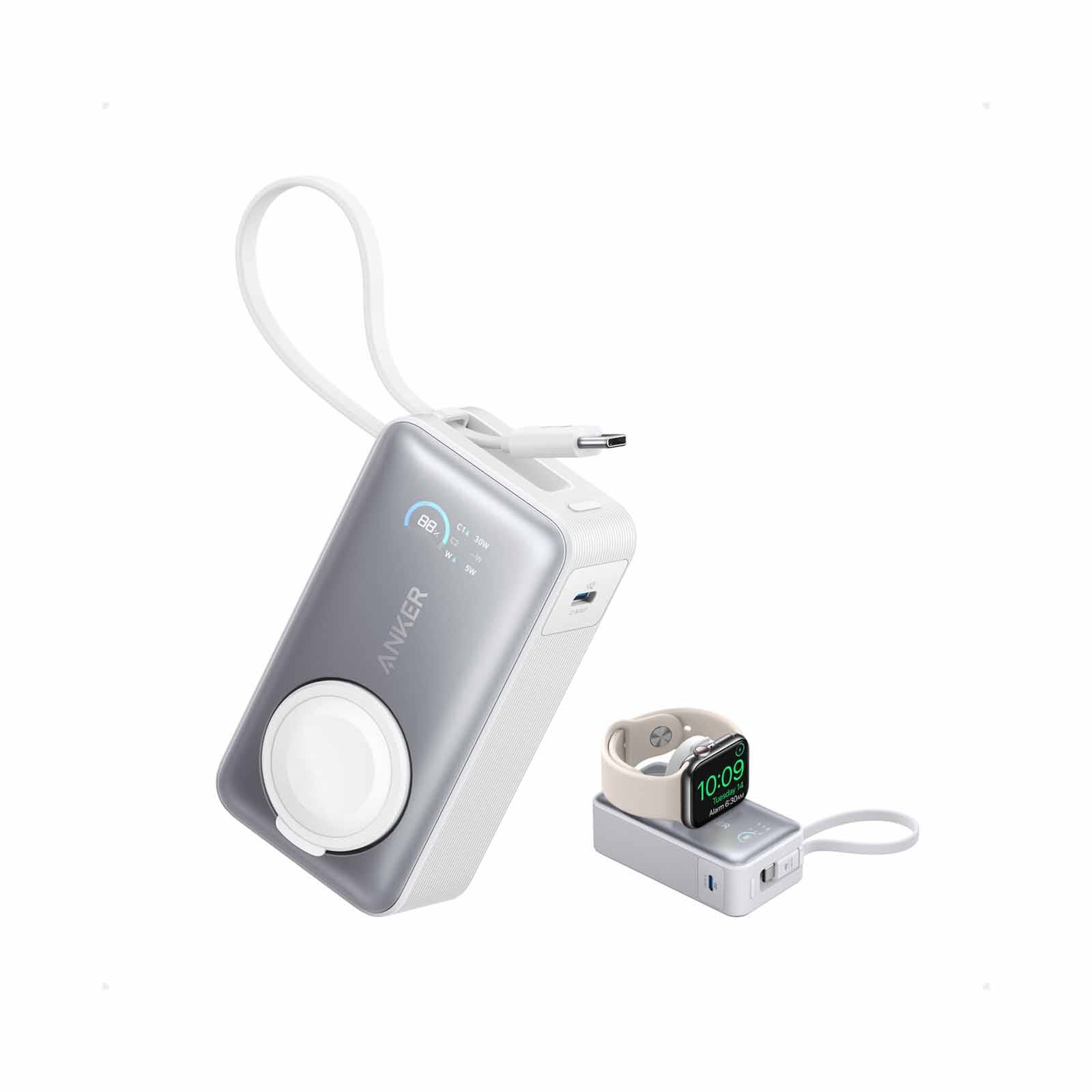 ANKER Maggo Powerbank 10k C + Apple Watch White A1657H21-image 2