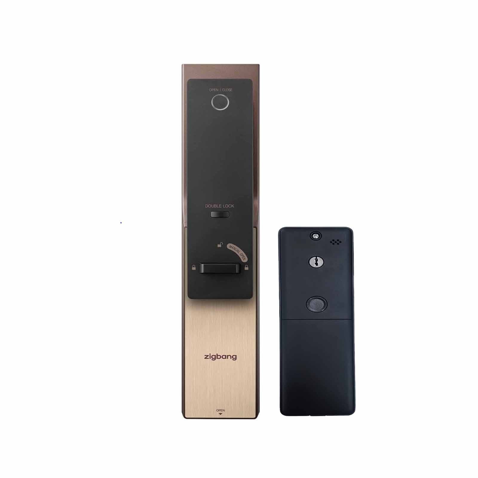 ZIGBANG Gate Lock H1 + Door Lock Shp-p52h (copper) H1 + SHP-P52H (COPPER)-image 2