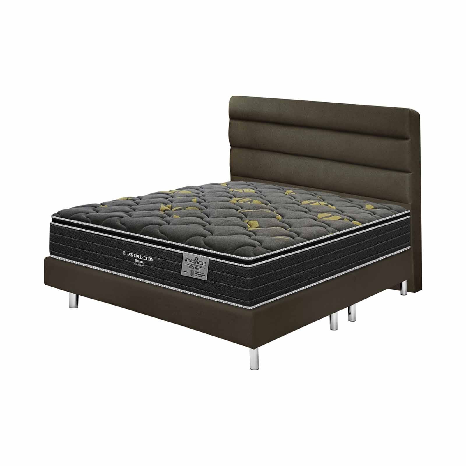 KINGKOIL Single Size Mattress W/bedframe And Headboard BLACK COLLECTION OMBRA-image 2