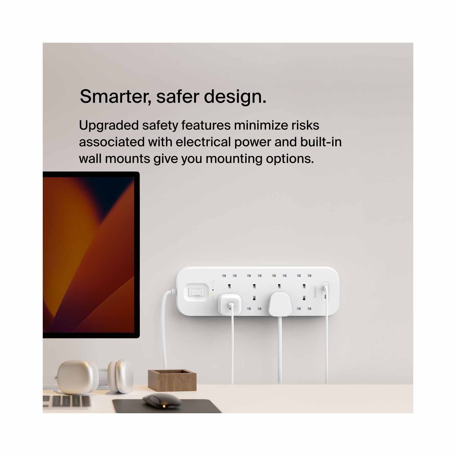 BELKIN 8 Outlets Surge Protector W 2 X Usb-c Port SRB004AF2M-REV-image 8